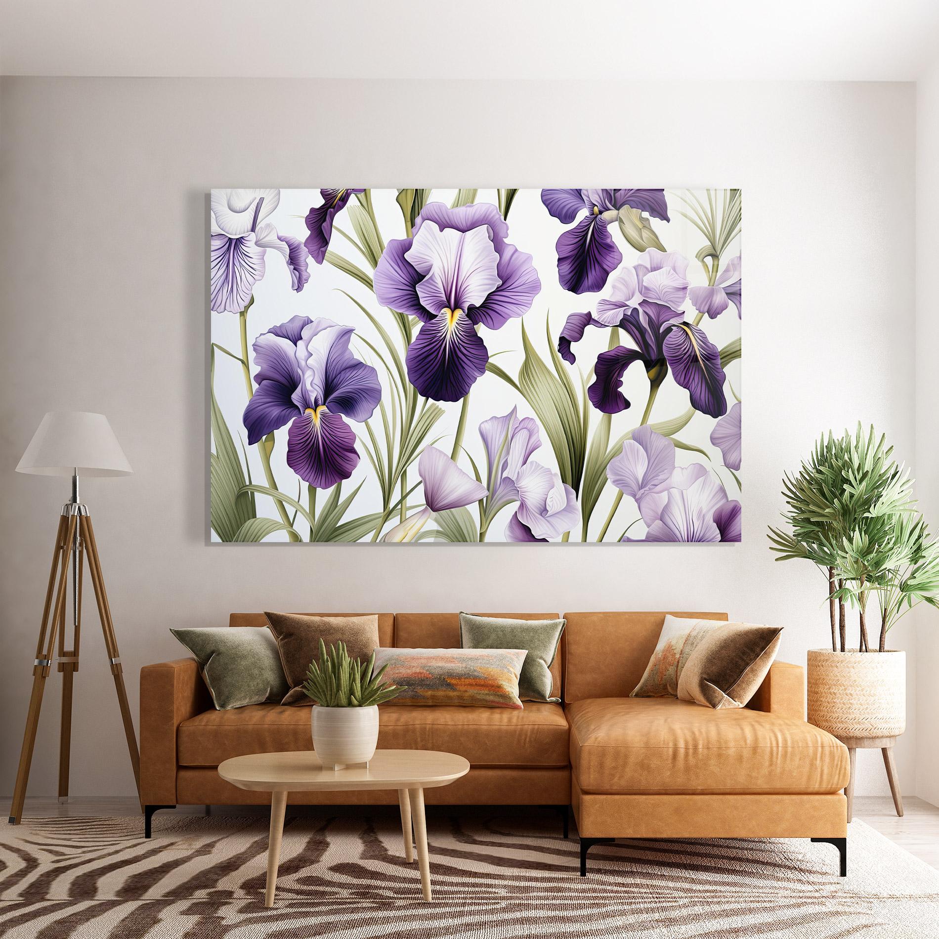 Glasbild Iris Painting mockup 7