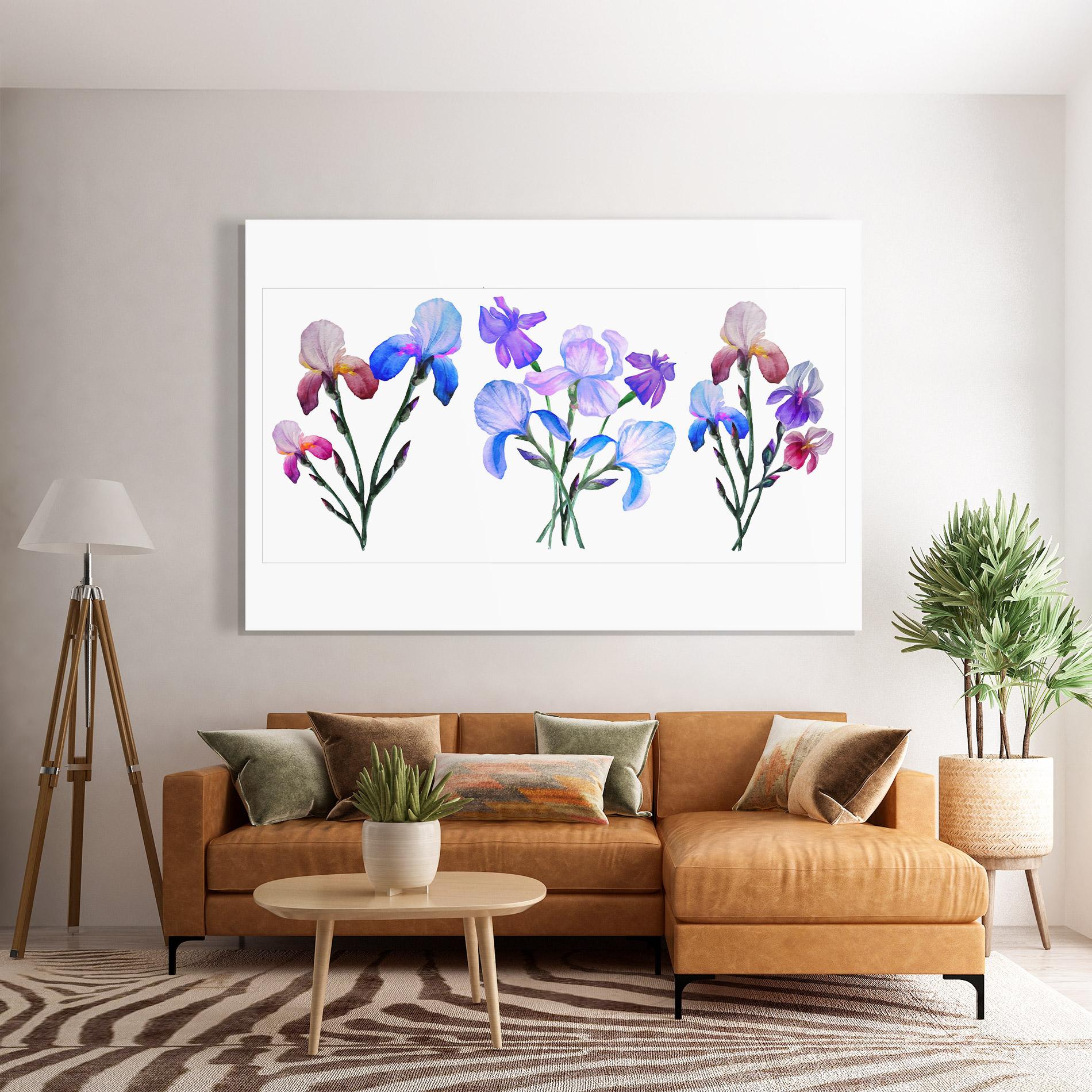 Glasbild Iris Set mockup 7