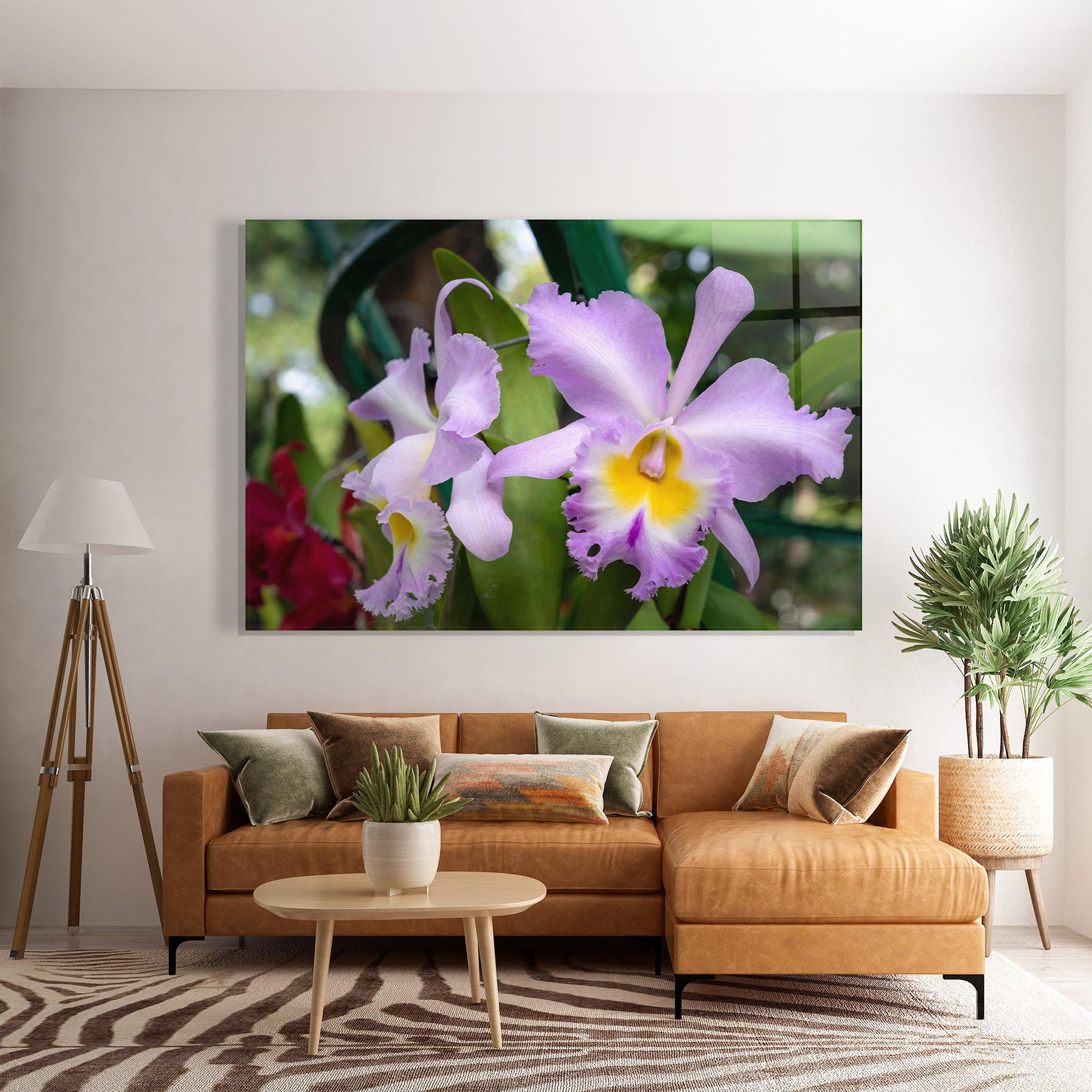 Glasbild Light Purple Iris mockup 7