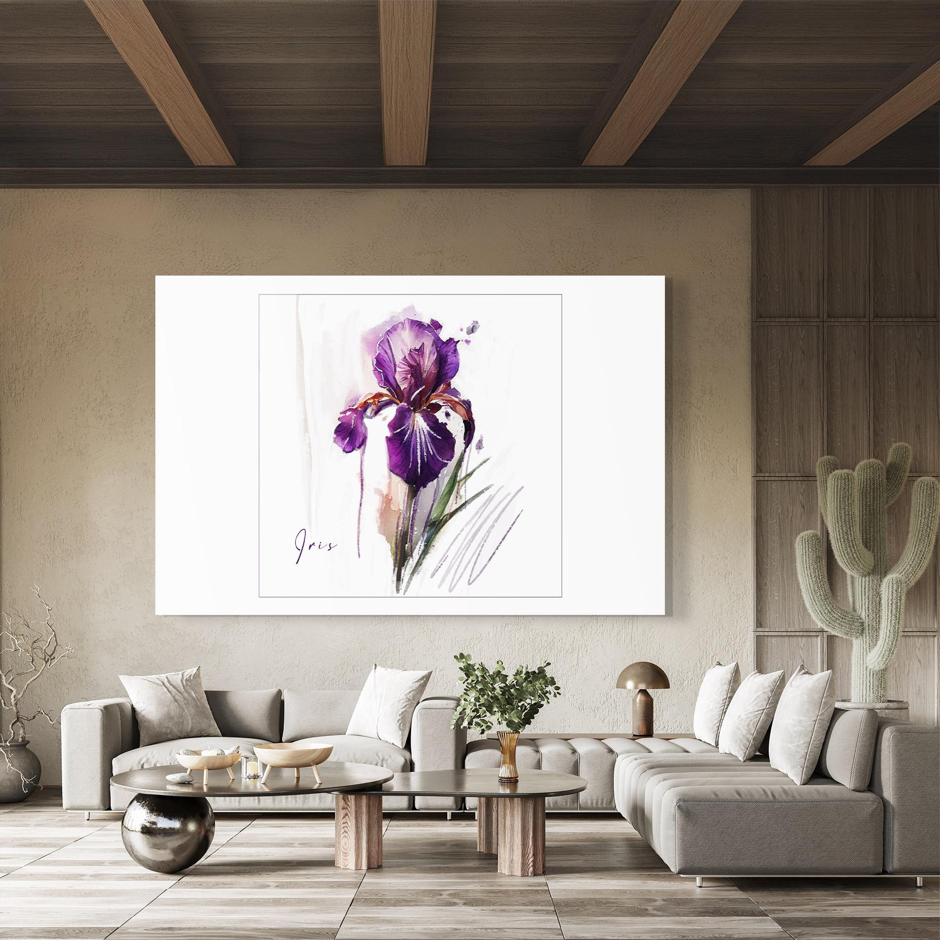 Glasbild Iris Art mockup 8