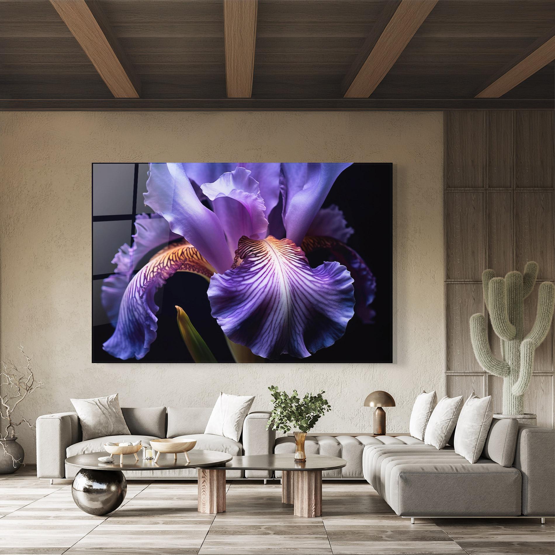 Glasbild Iris Beautiful Close Up mockup 8