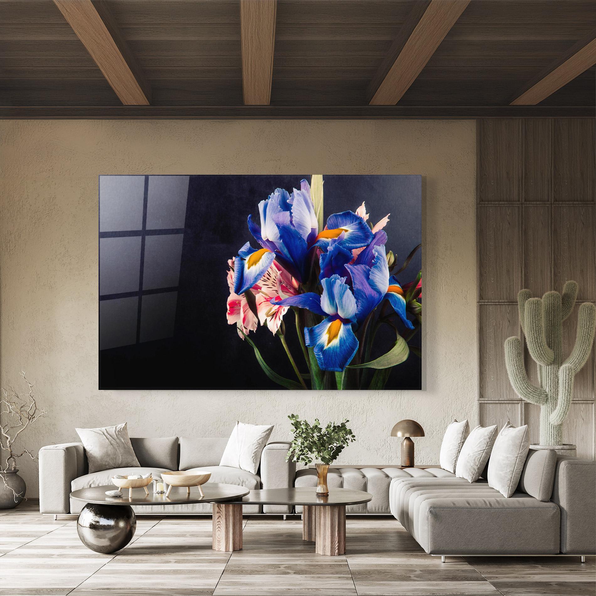 Glasbild Iris Bouquet mockup 8