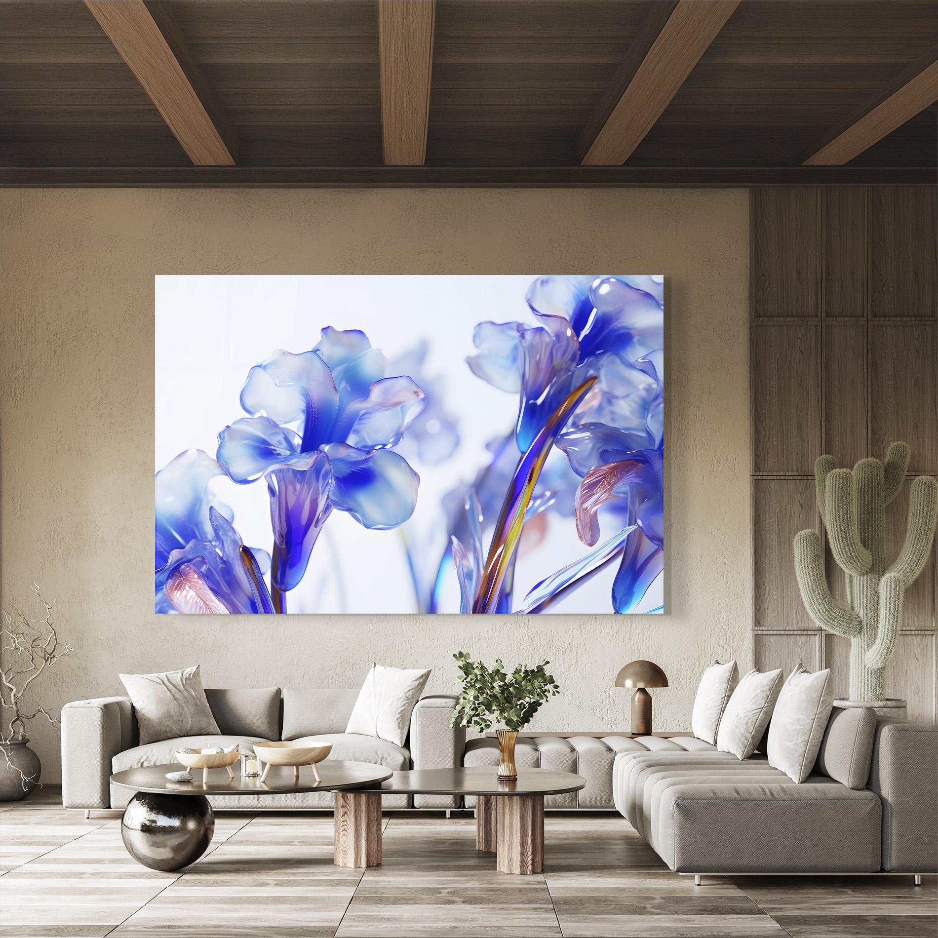 Glasbild Iris Glass mockup 8