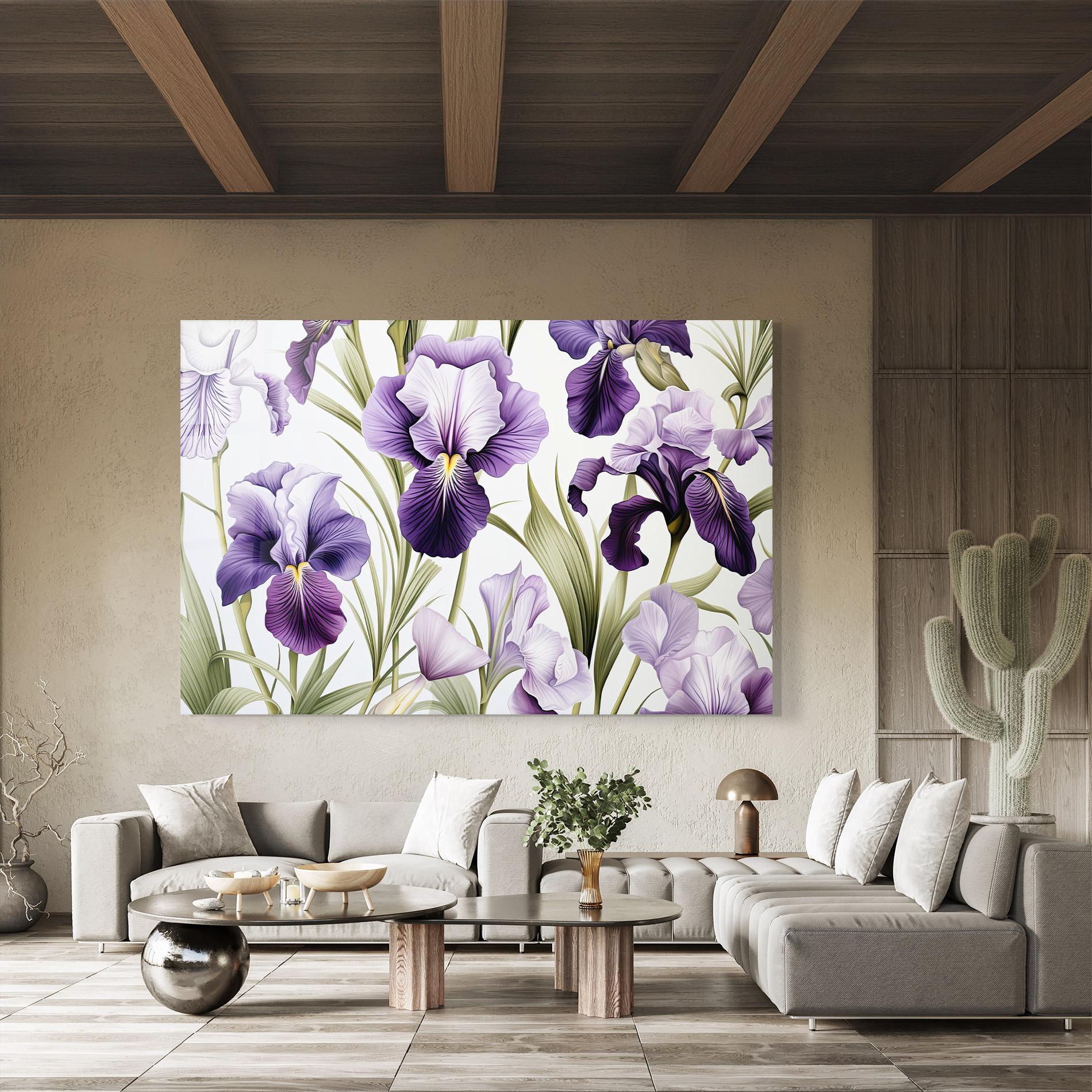 Glasbild Iris Painting mockup 8