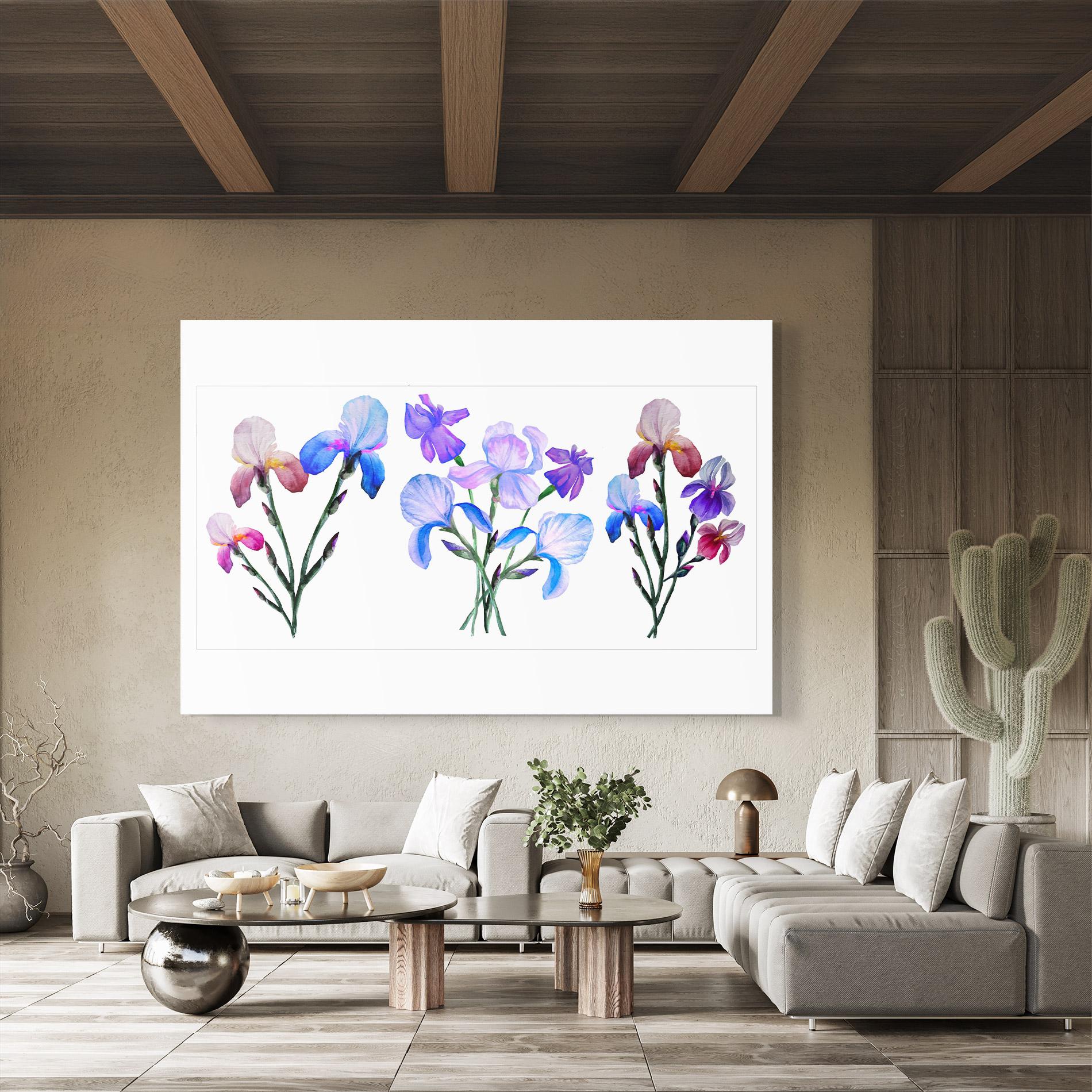 Glasbild Iris Set mockup 8