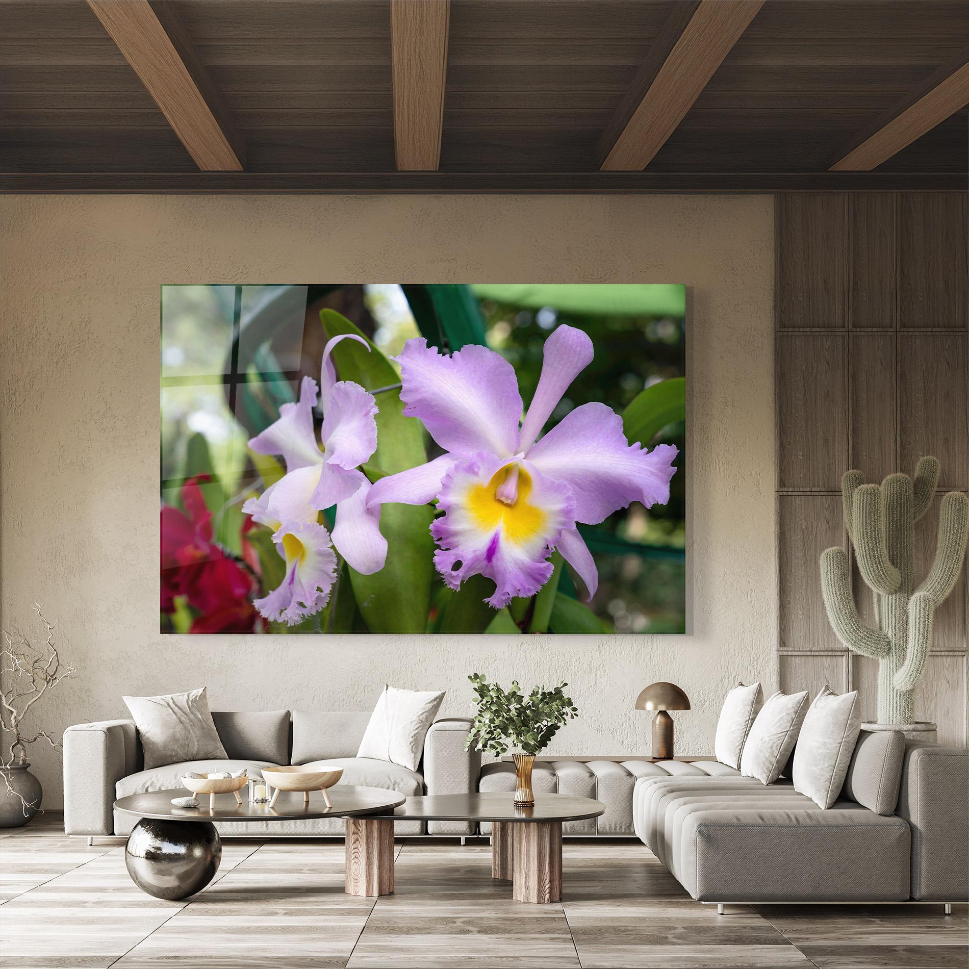 Glasbild Light Purple Iris mockup 8