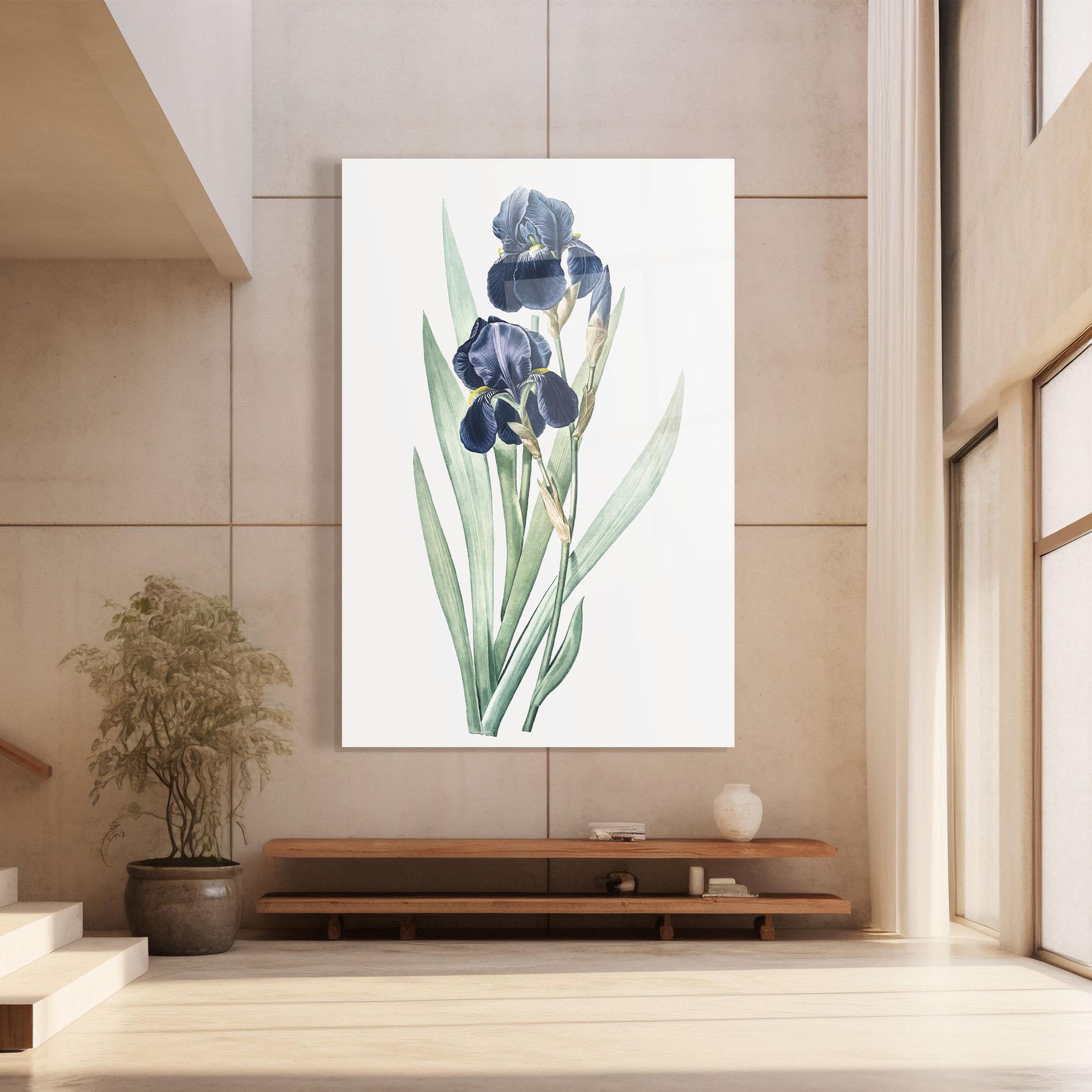 Glasbild Dark Blue Iris mockup 8
