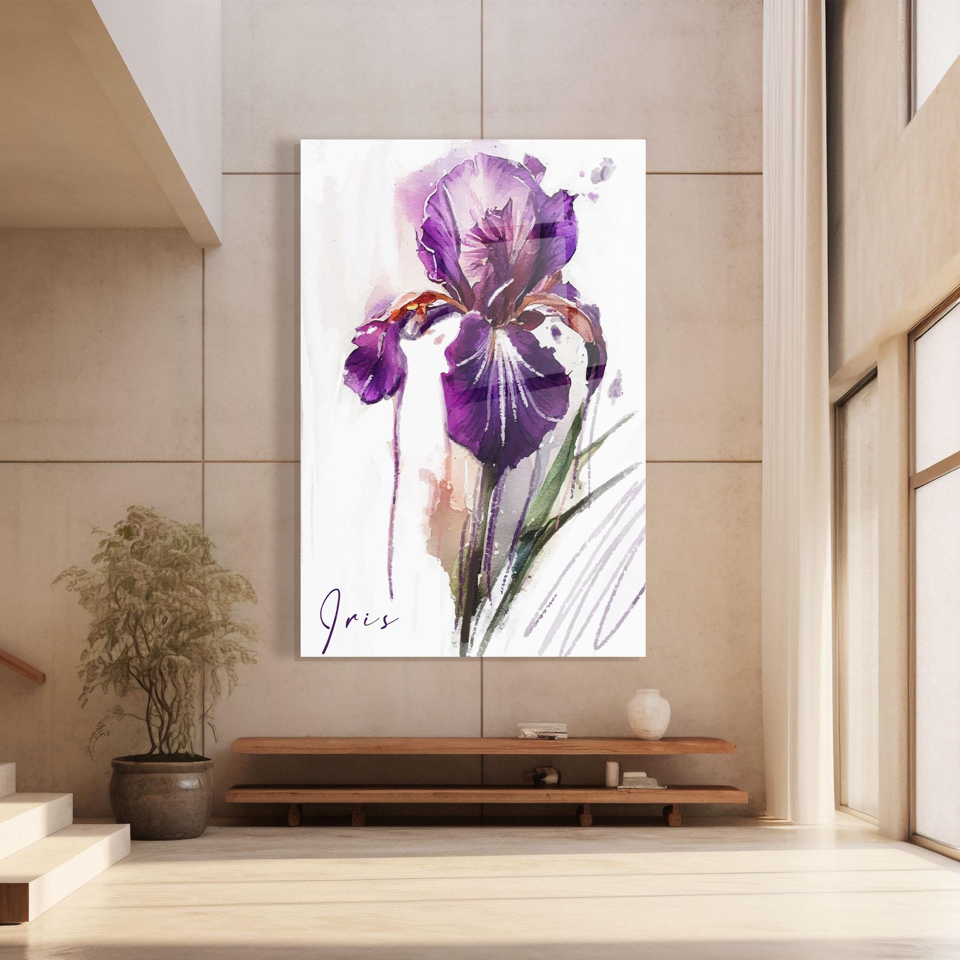 Glasbild Iris Drop mockup 8