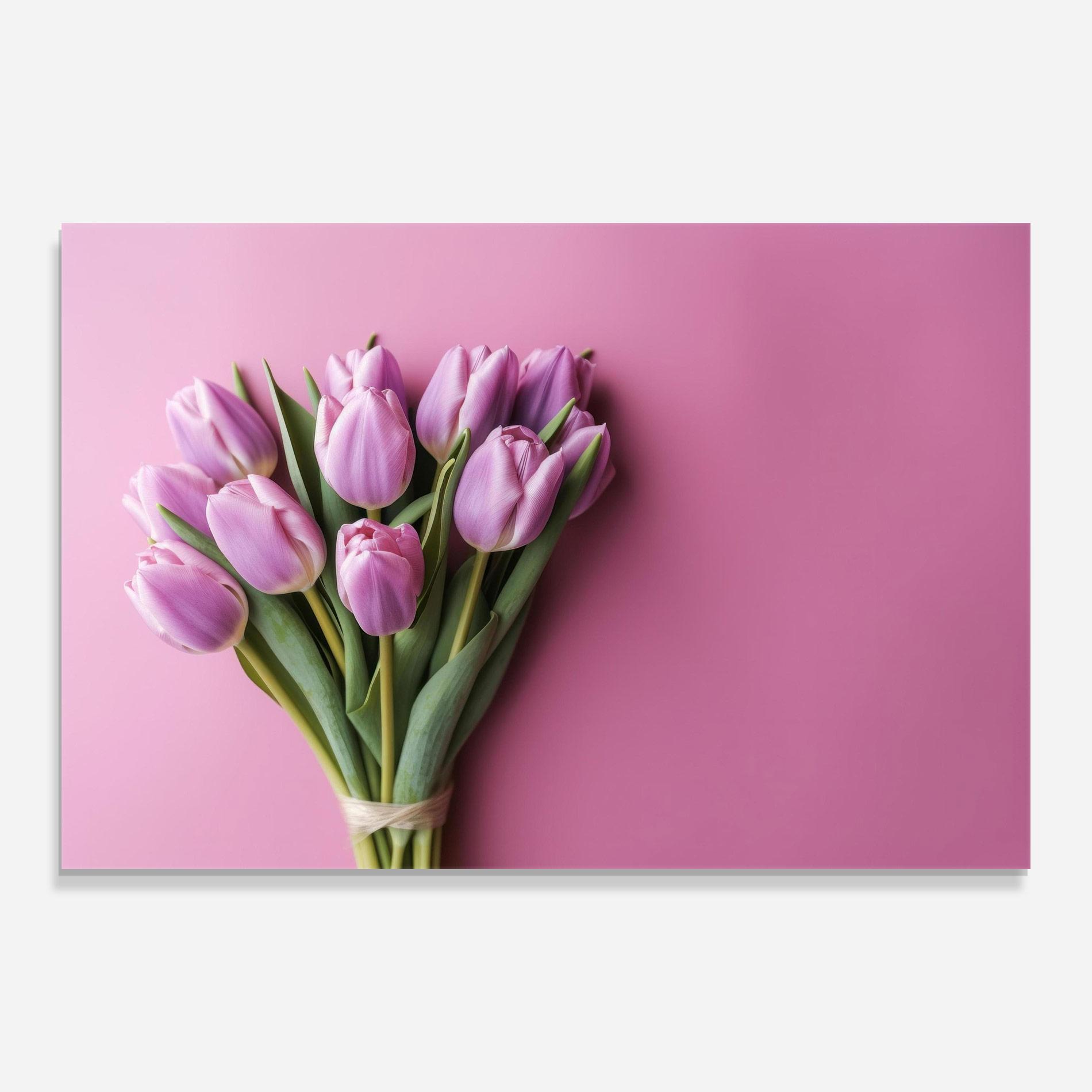 Glasbild Light Purple Bpuquet mockup 0