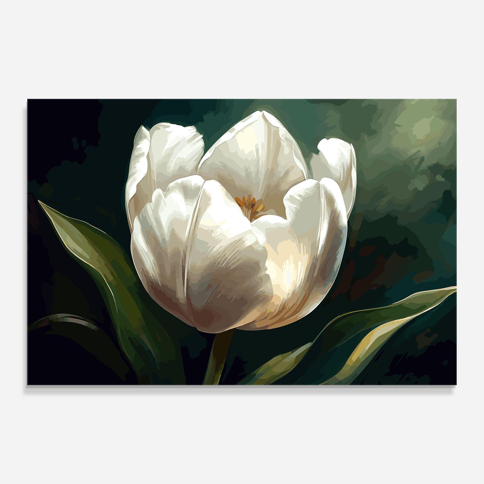 Glasbild Tulip Art mockup 0
