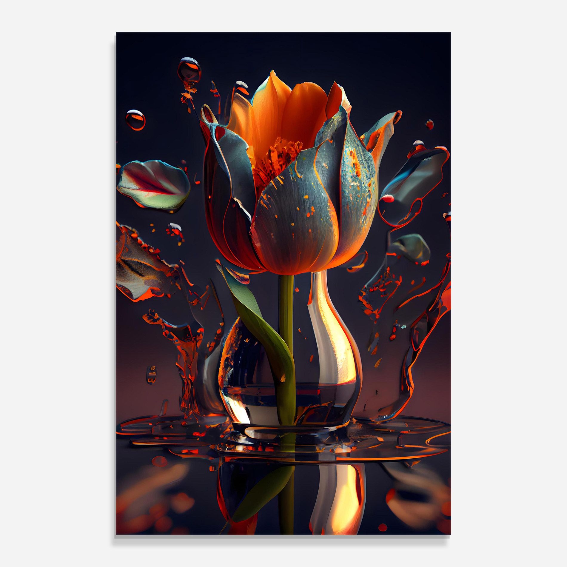 Black Tulip In Vase mockup 0