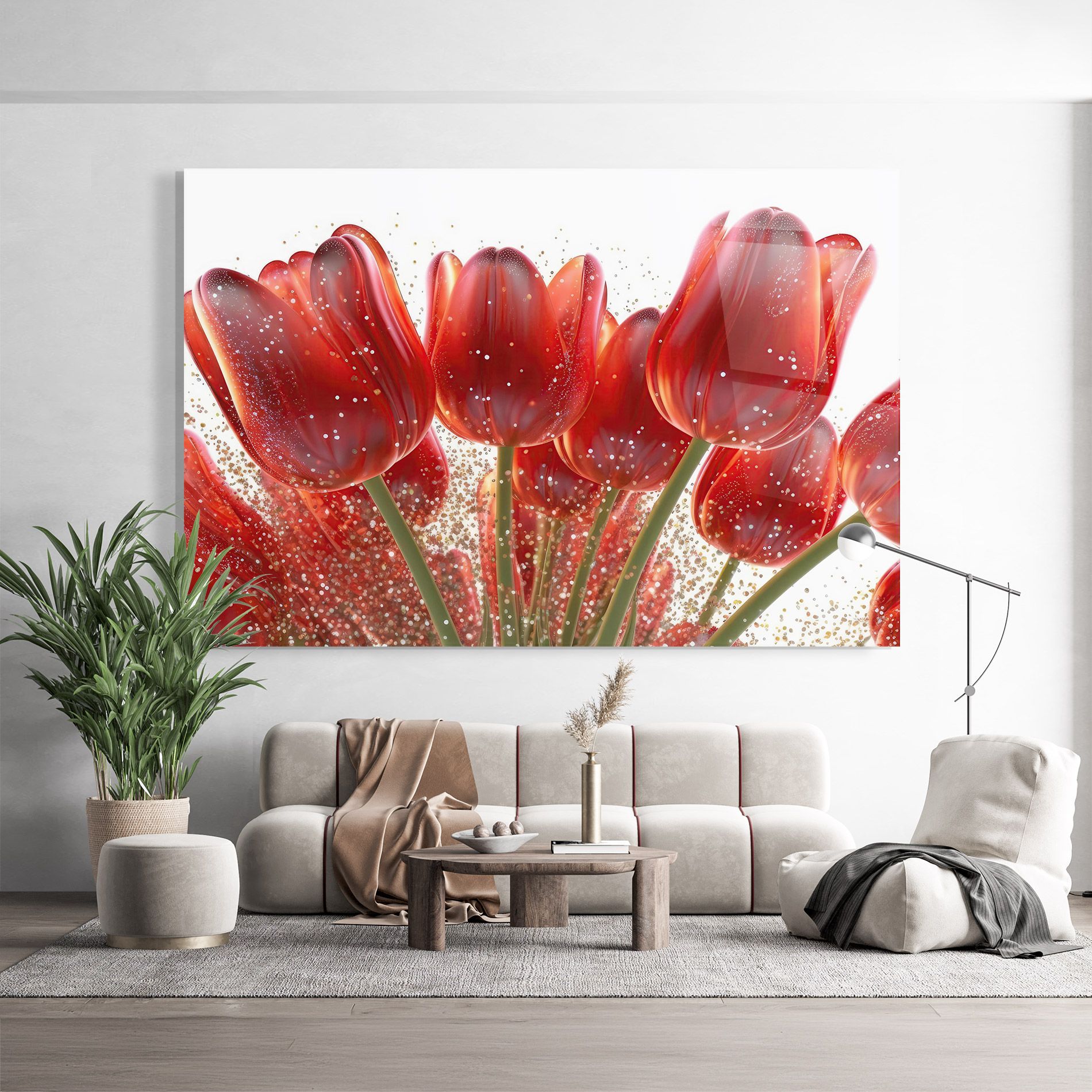 Glitter Red Tulips mockup 9