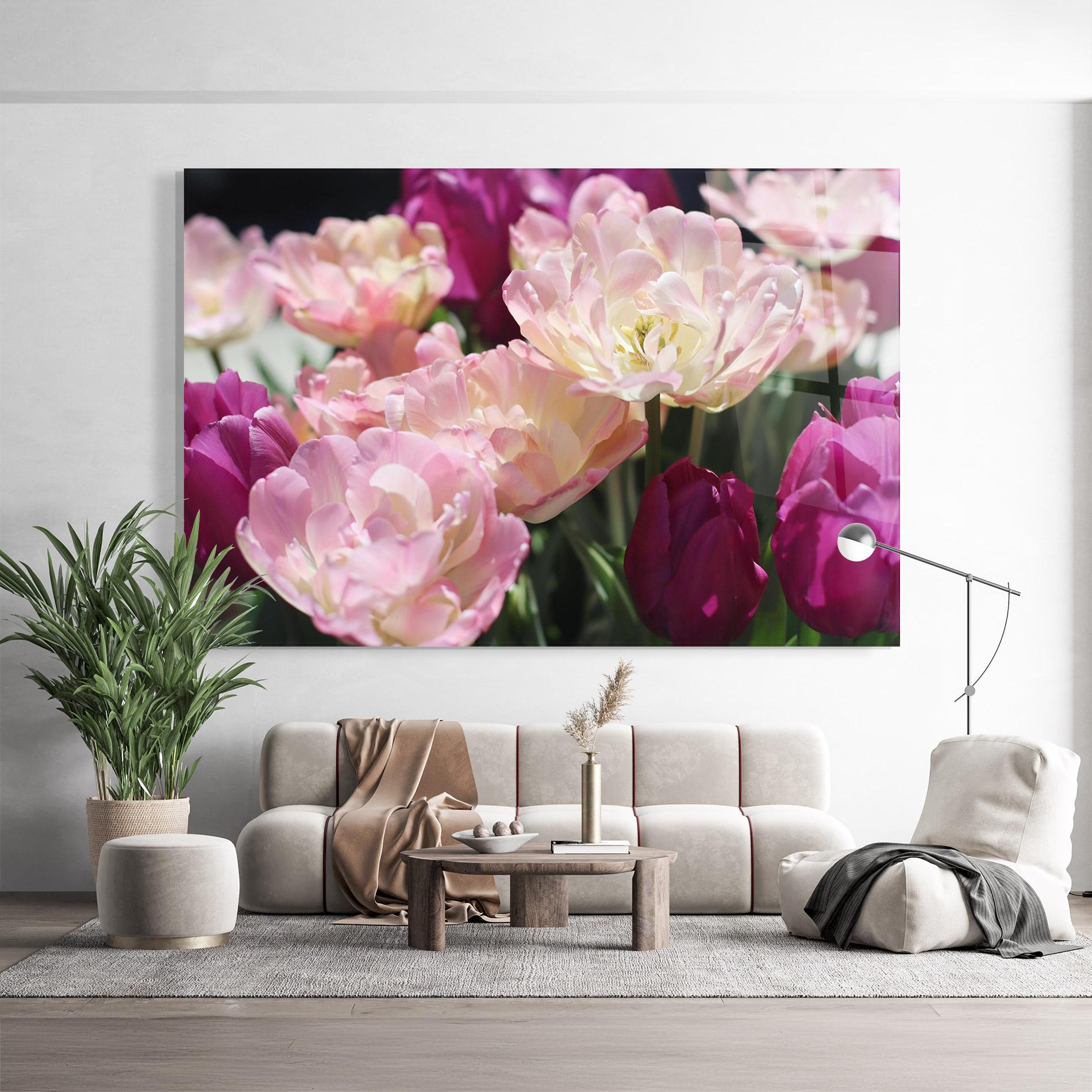 Glasbild Opened Tulips mockup 9