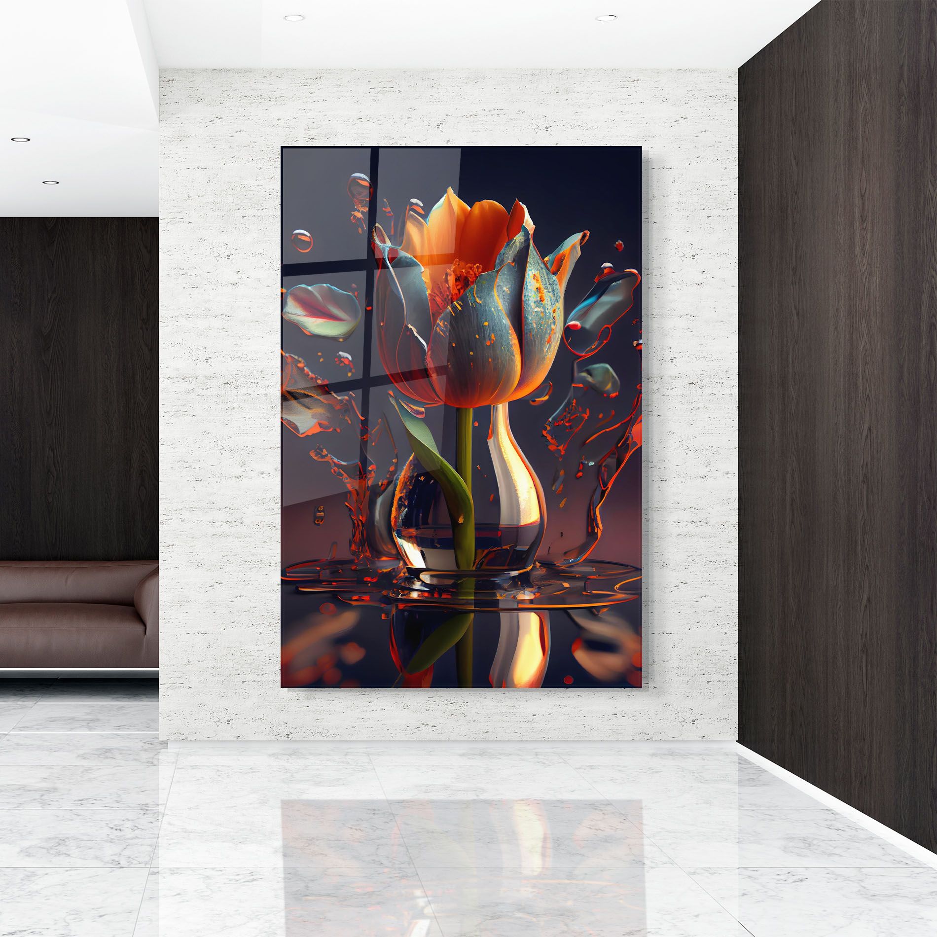 Black Tulip In Vase mockup 9