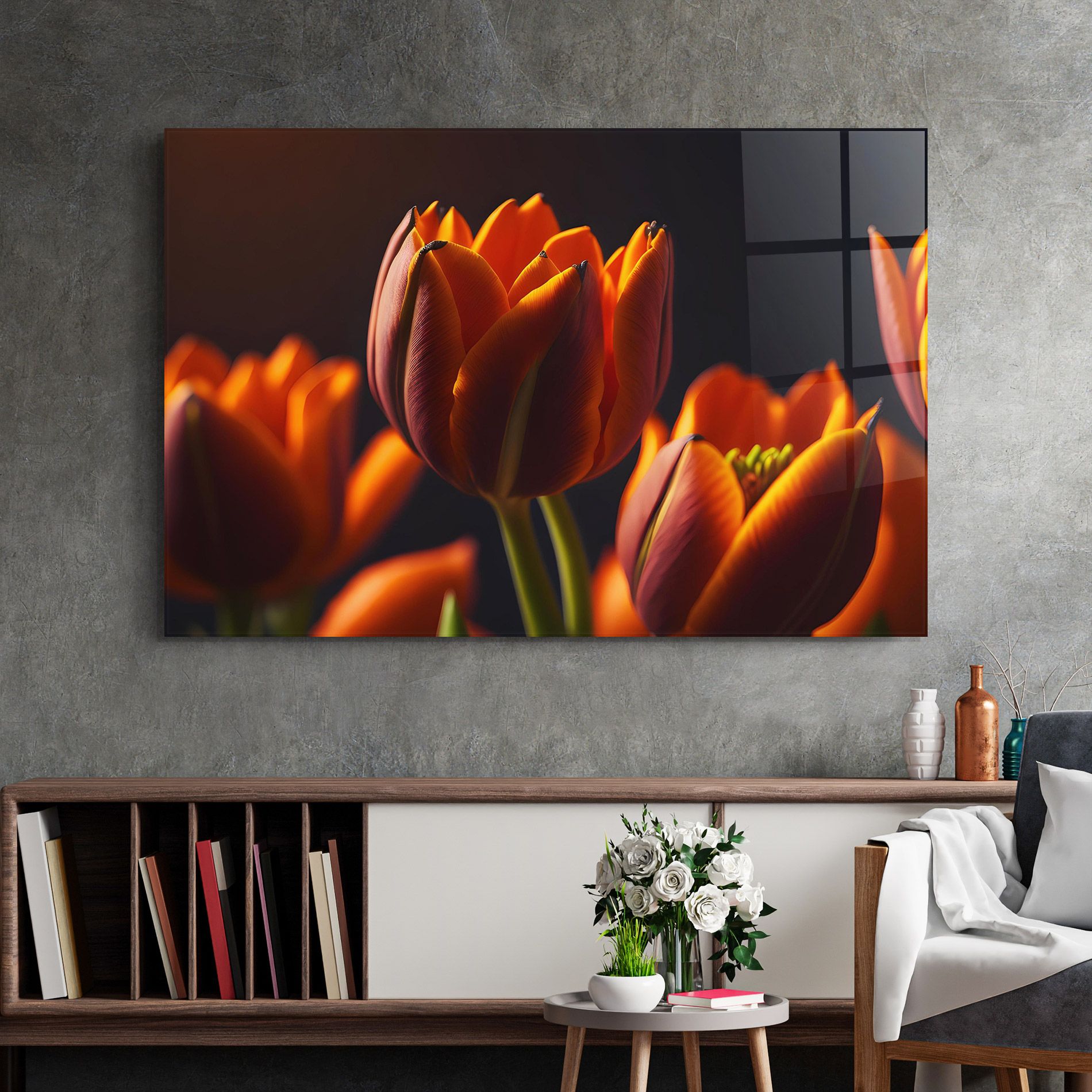 Close Up Orange Tulip mockup 2