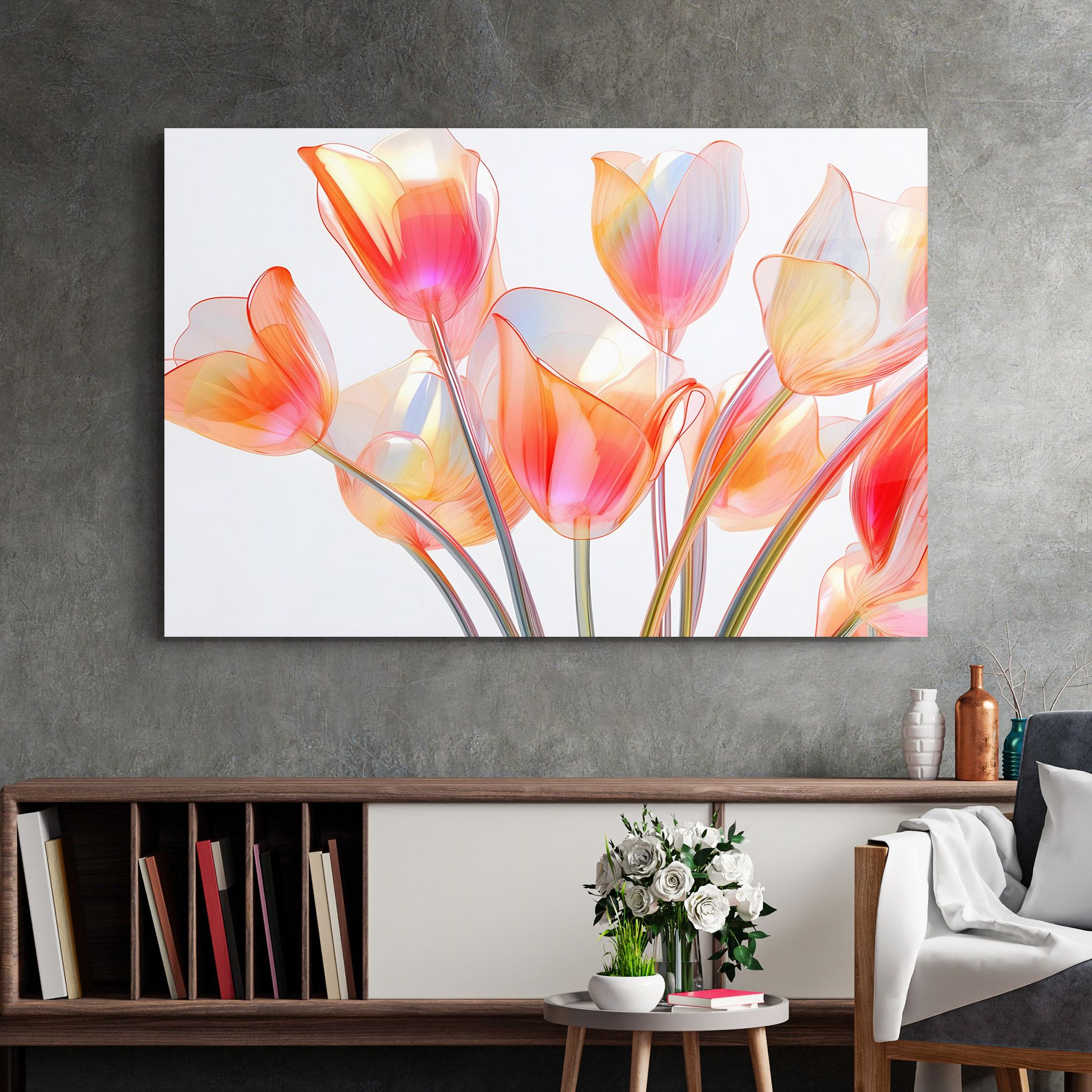 Orange Glass Tulip mockup 2