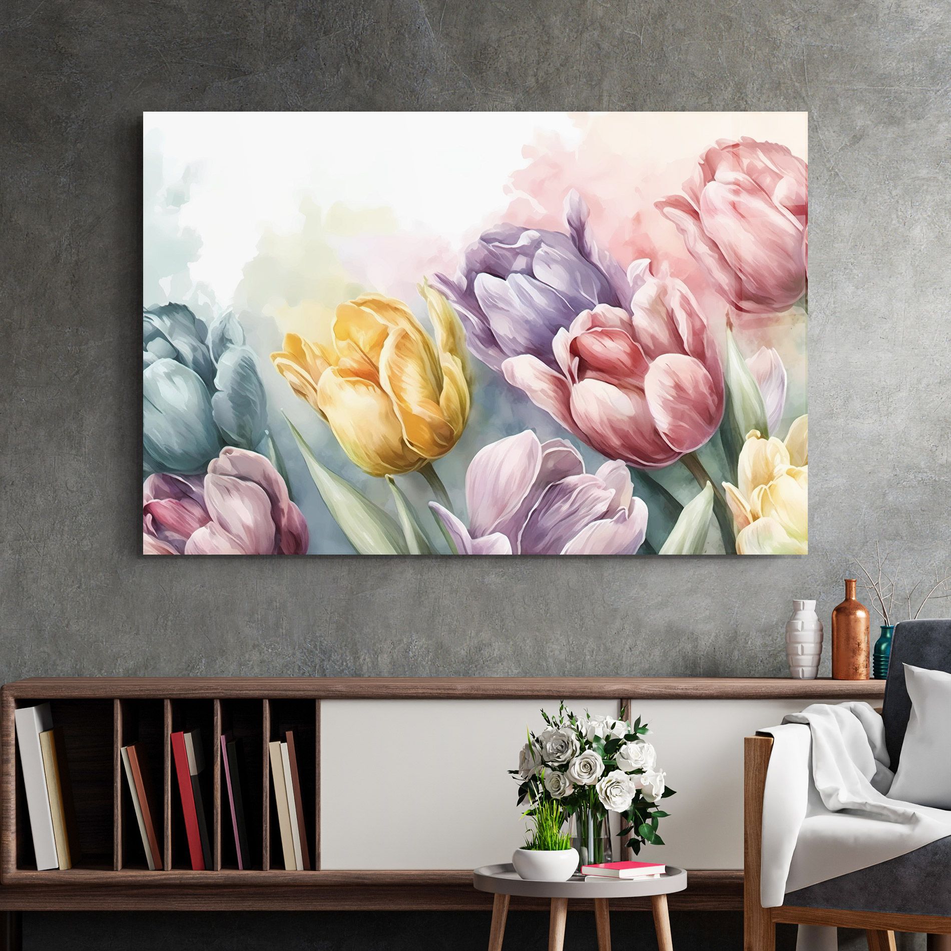 Pastel Tulips mockup 2