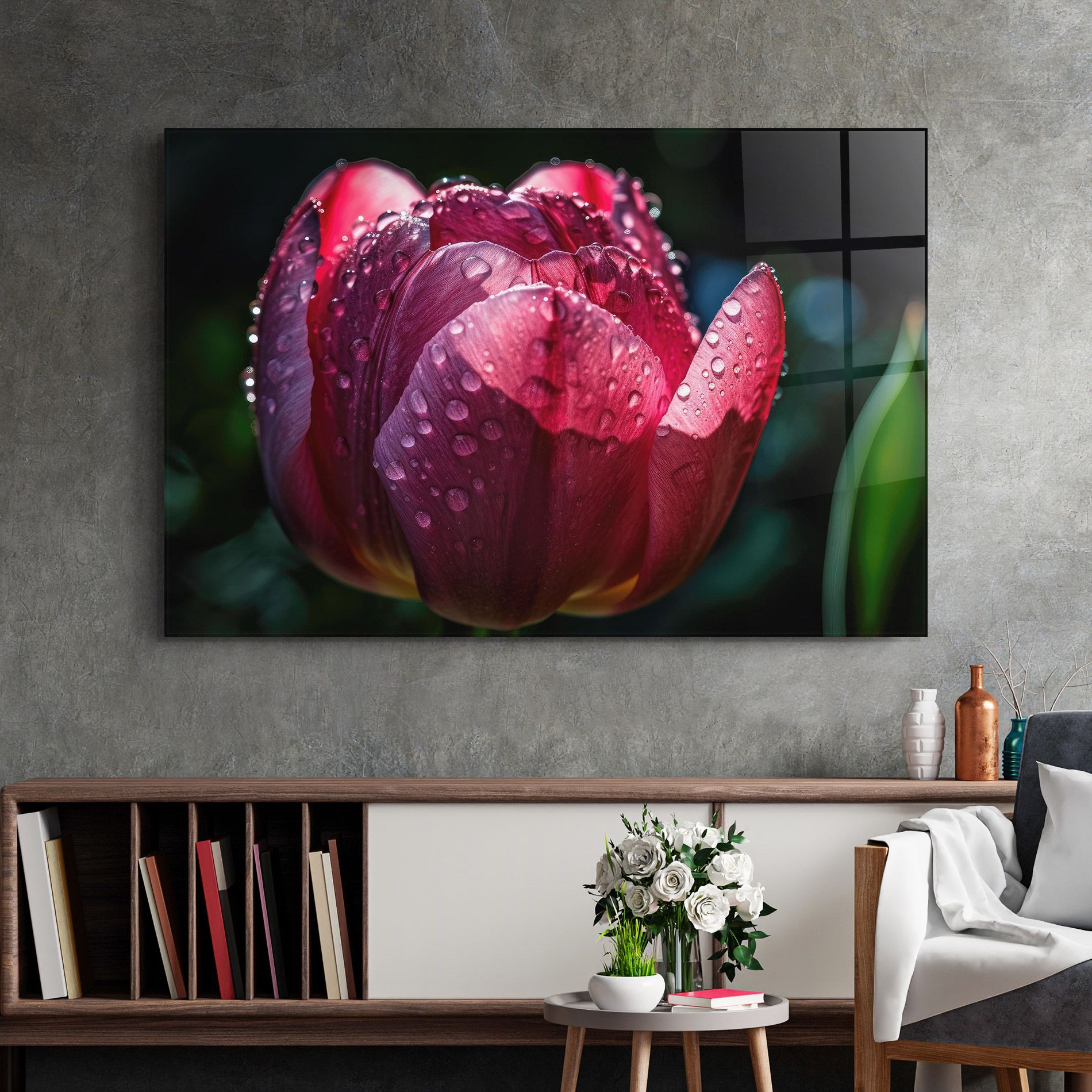 Pink Tulip After Rain mockup 2
