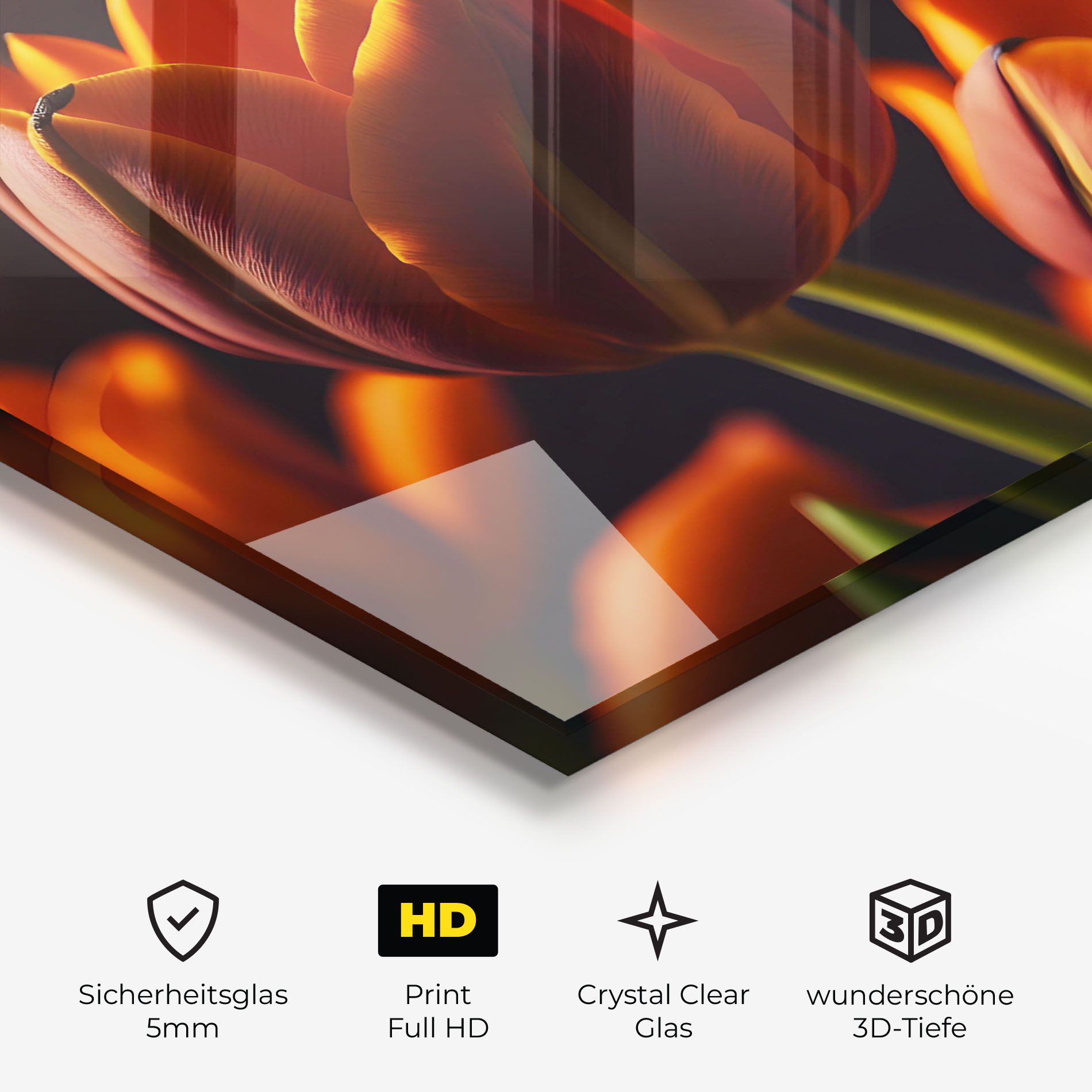 Close Up Orange Tulip mockup 3