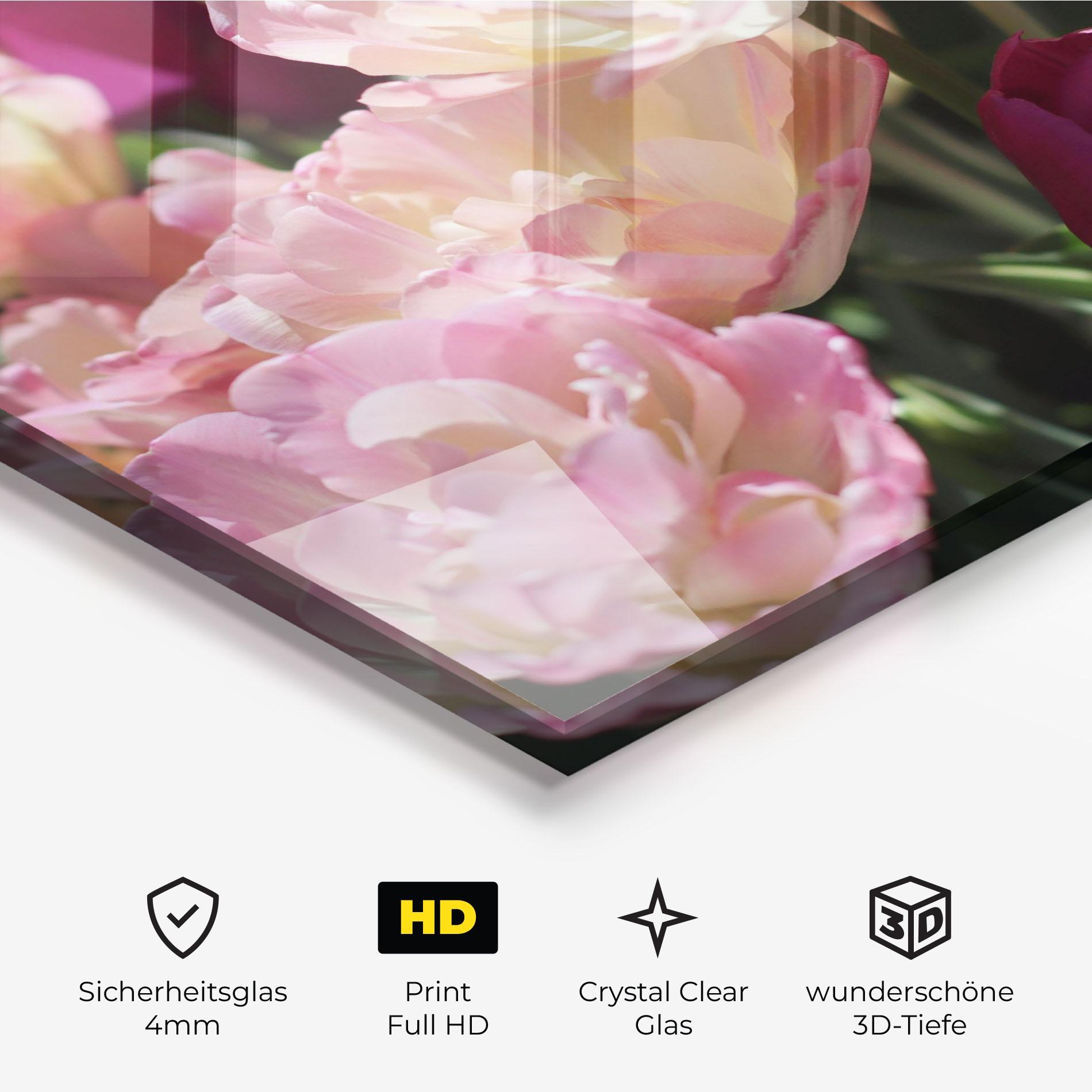 Glasbild Opened Tulips mockup 3