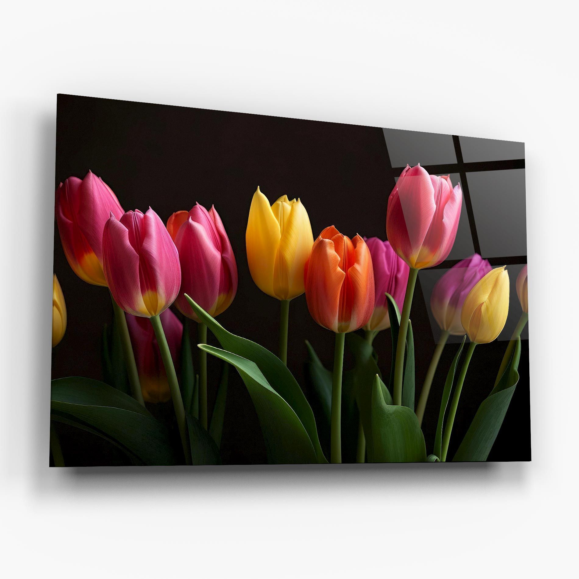 Purple Yellow Tulips mockup 6