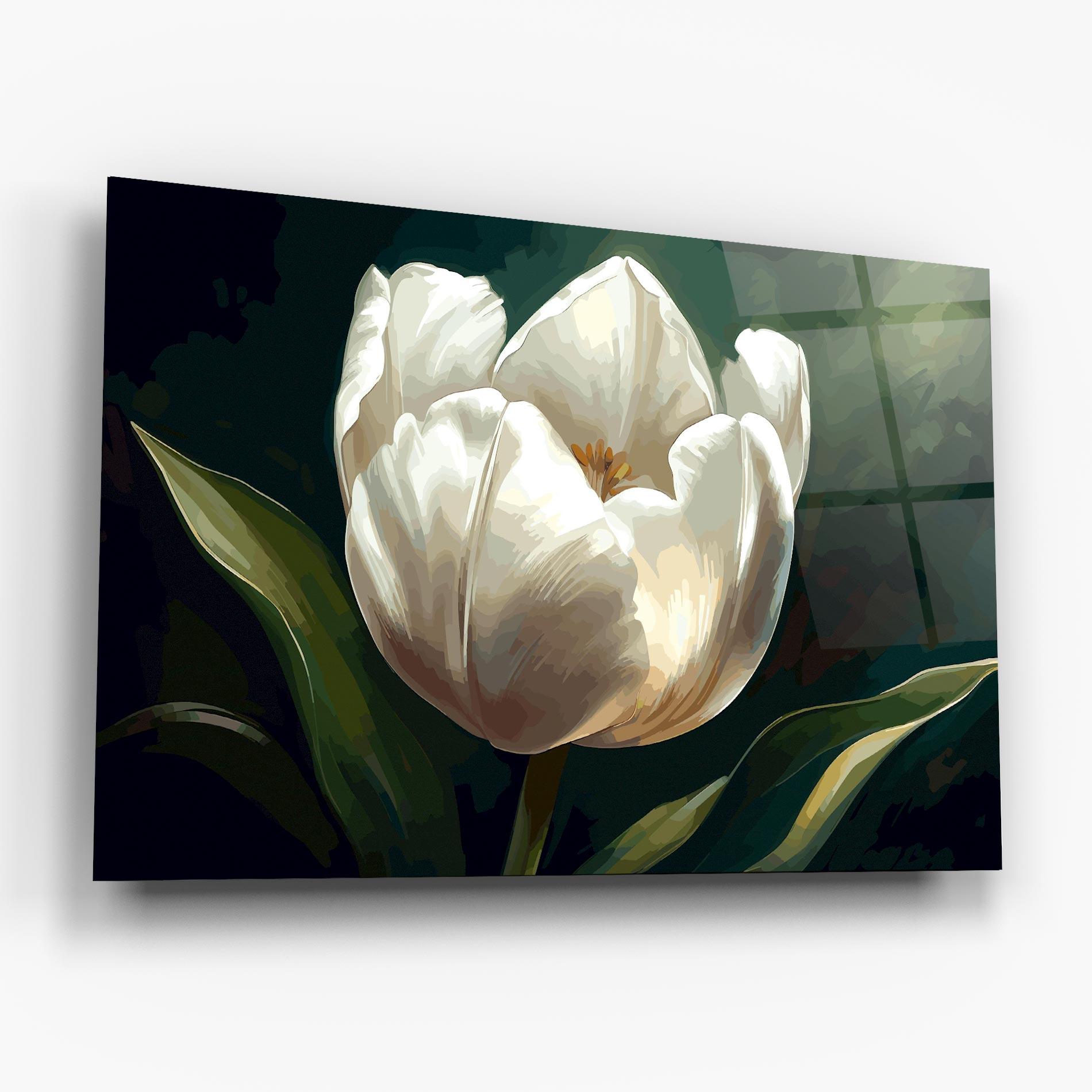 Glasbild Tulip Art mockup 6