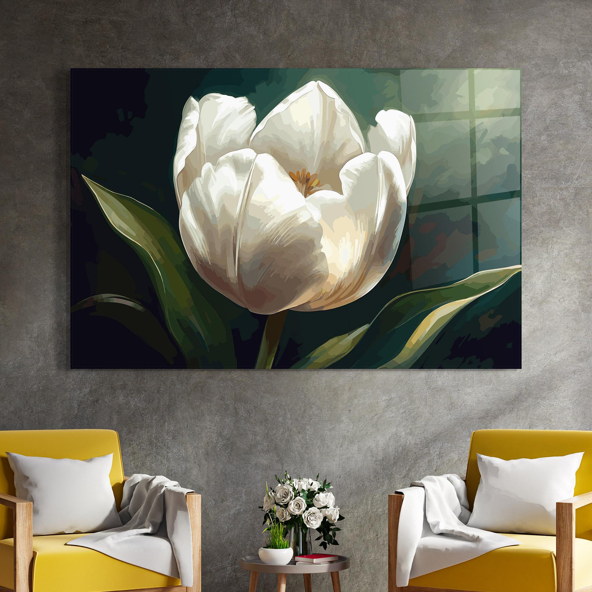 Glasbild Tulip Art mockup 4