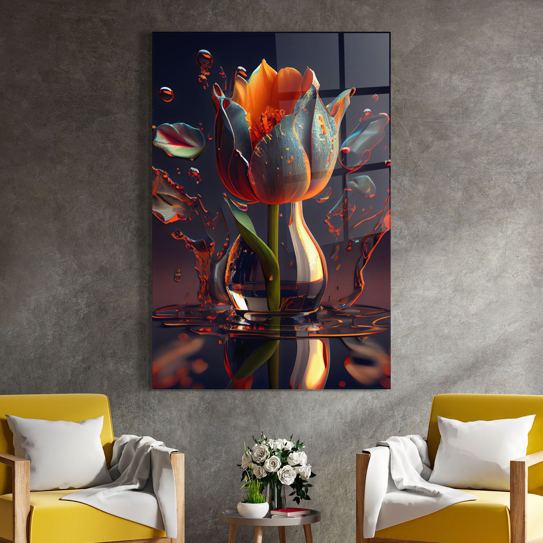 Black Tulip In Vase mockup 4