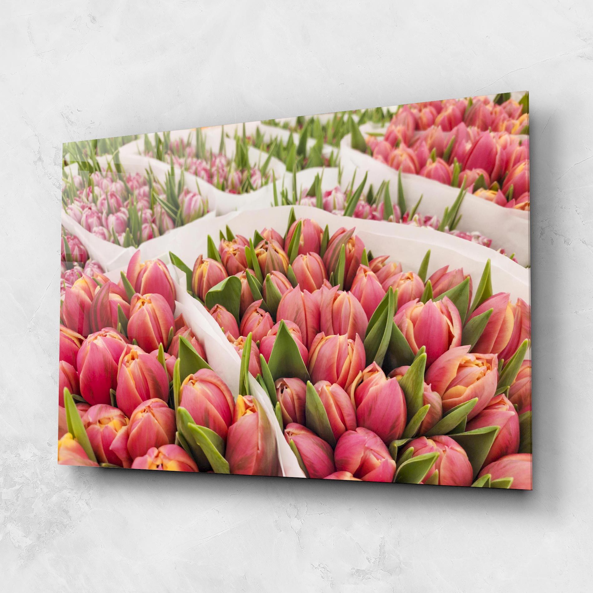 Pretty Pink Tulips Bouquet mockup 1