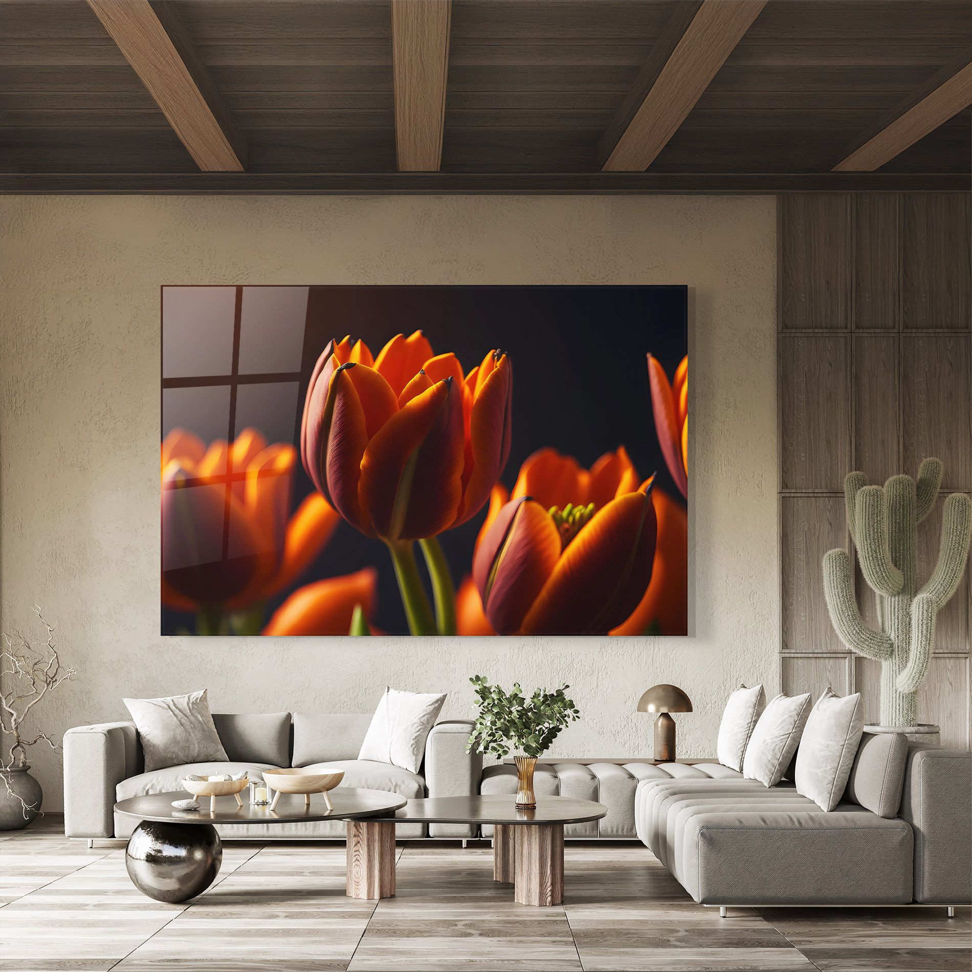 Close Up Orange Tulip mockup 8