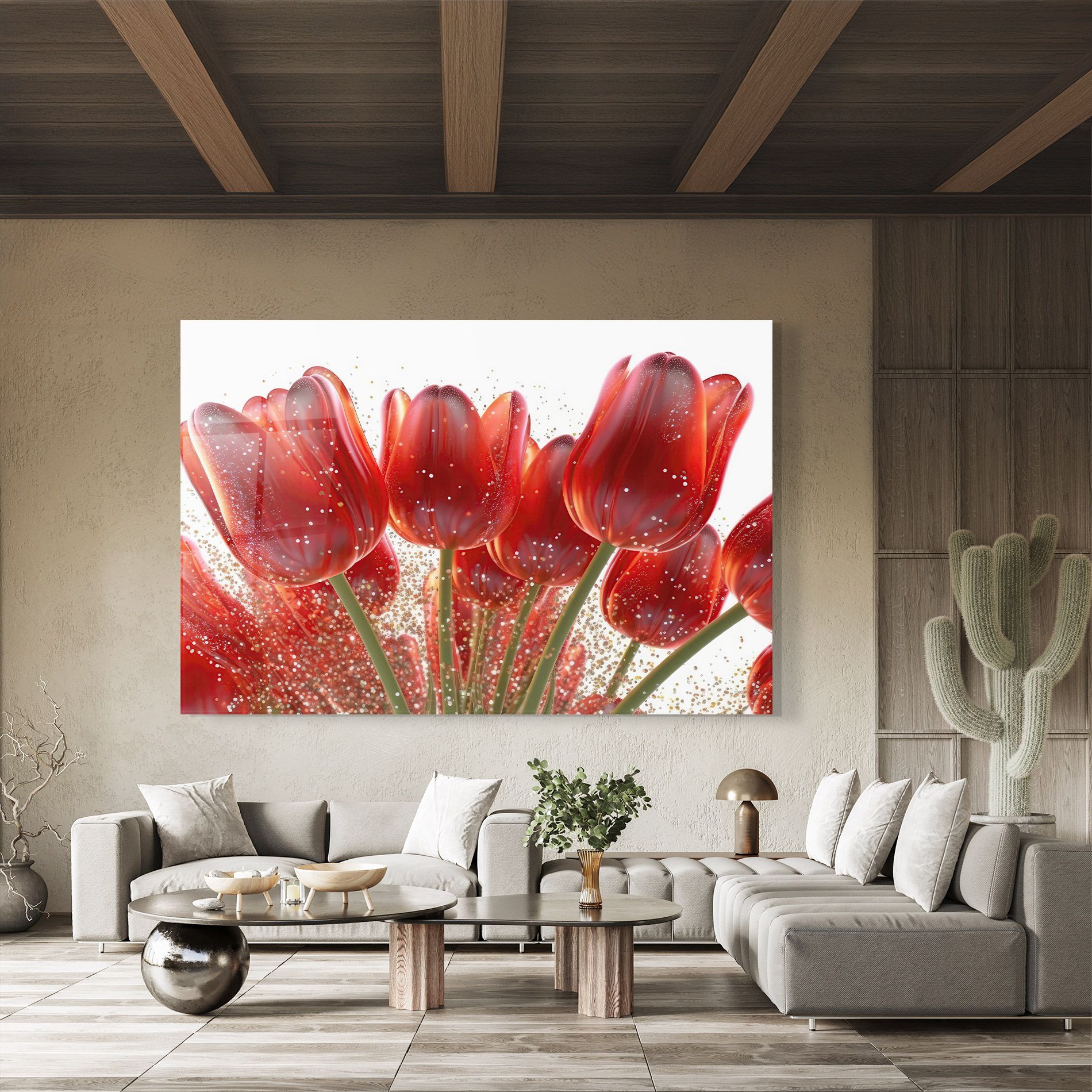 Glitter Red Tulips mockup 8