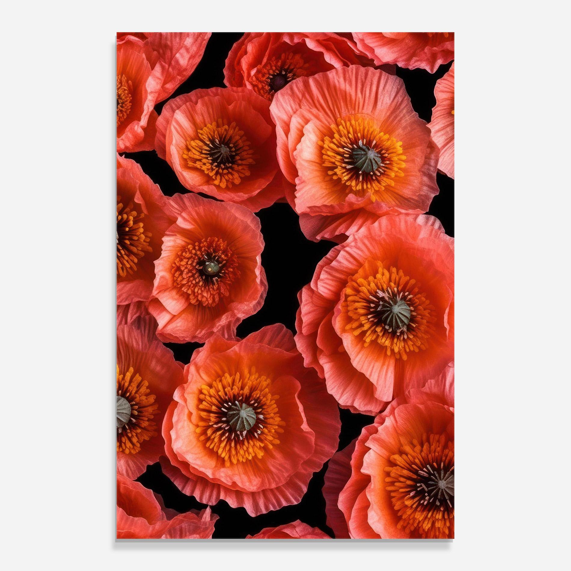 Glasbild Light Red Poppies mockup 0