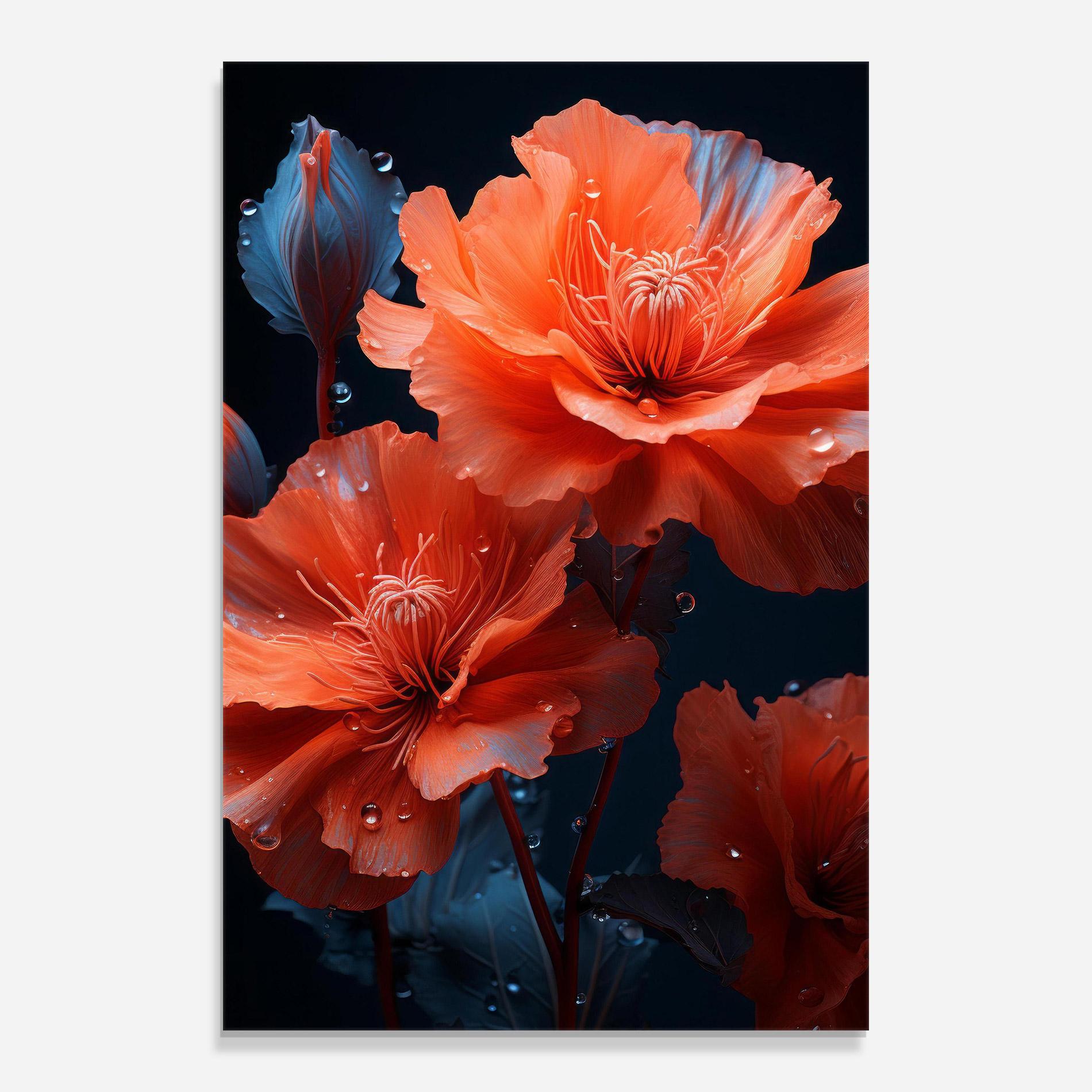 Glasbild Orange Poppy mockup 0