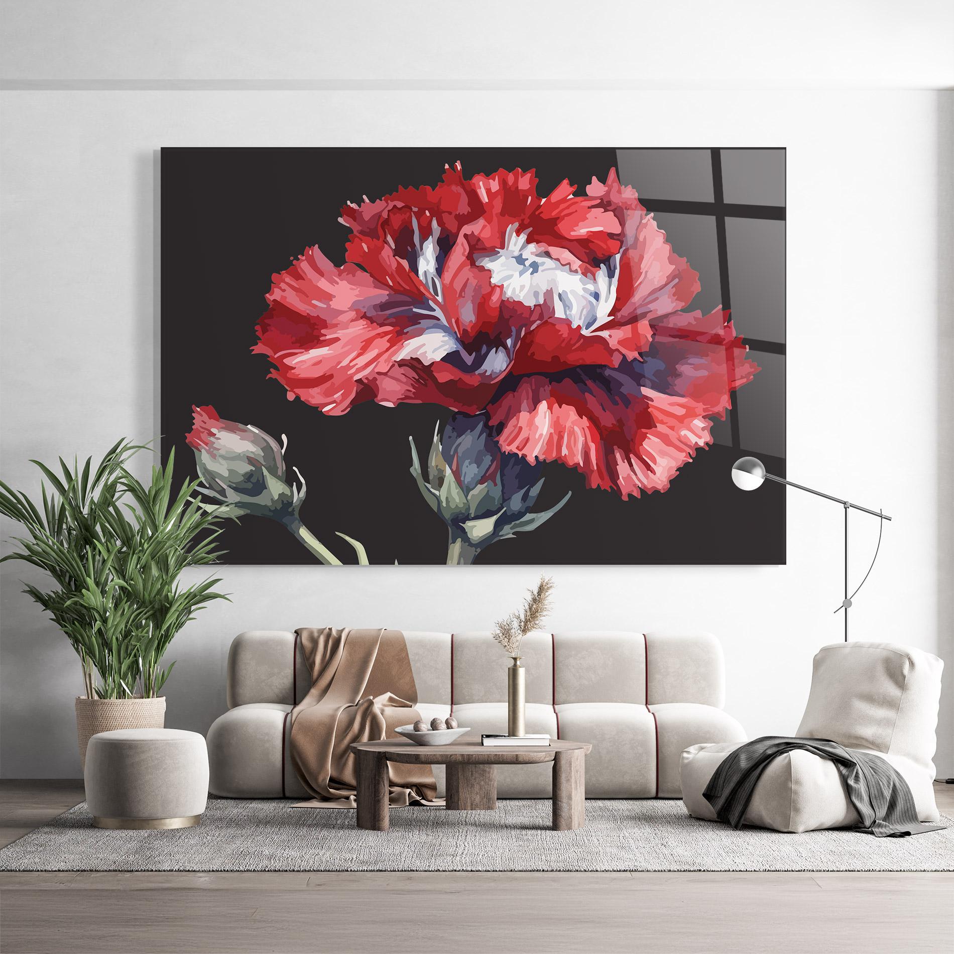 Glasbild Close Up Poppy mockup 9