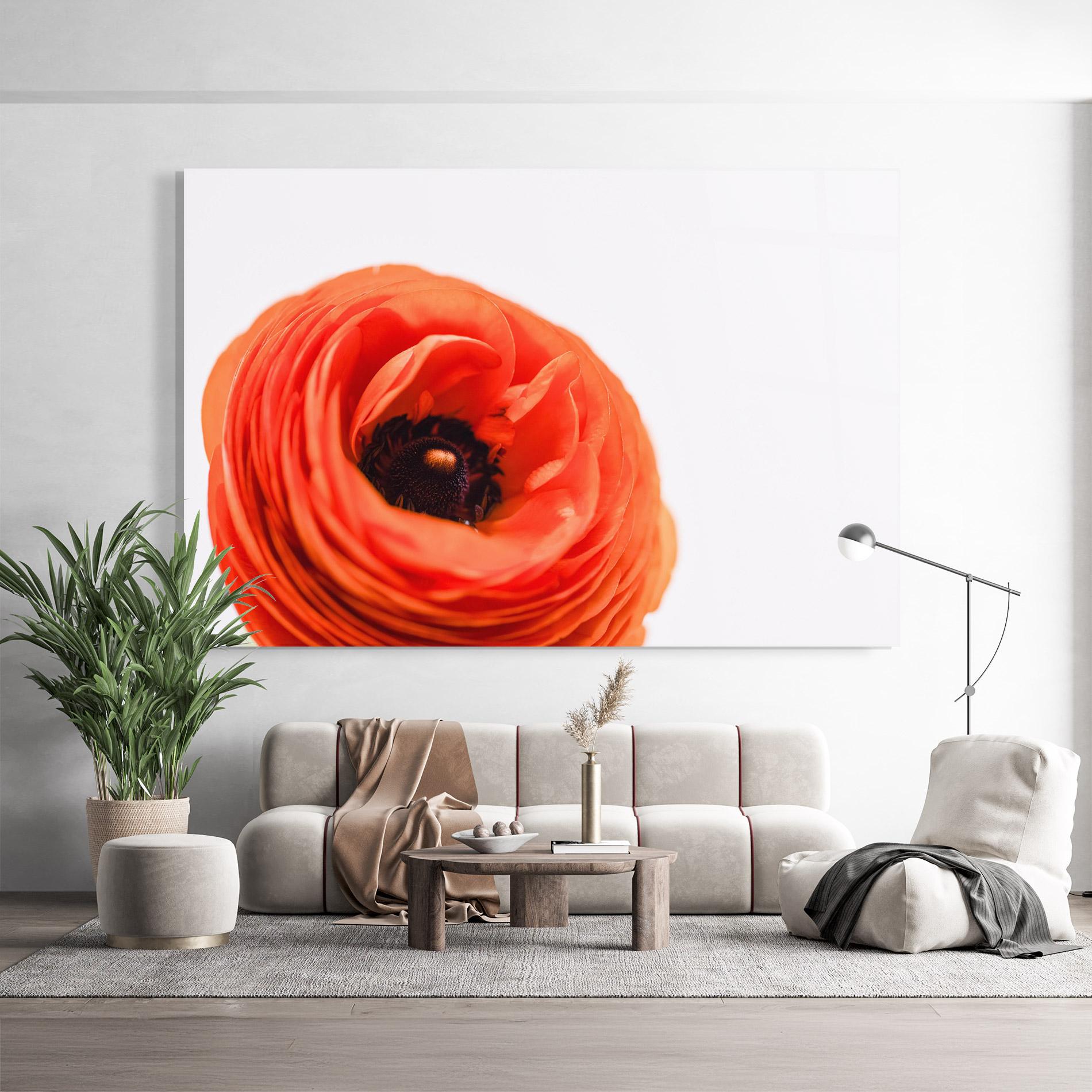 Glasbild Pretty Red Poppy mockup 9