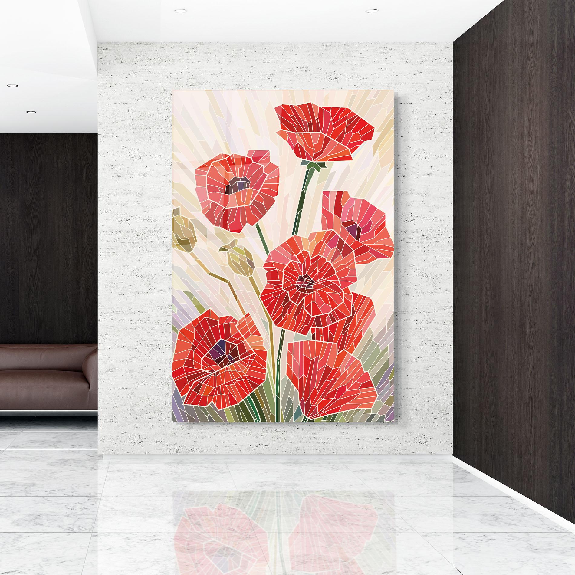 Glasbild Poppy Glass mockup 9