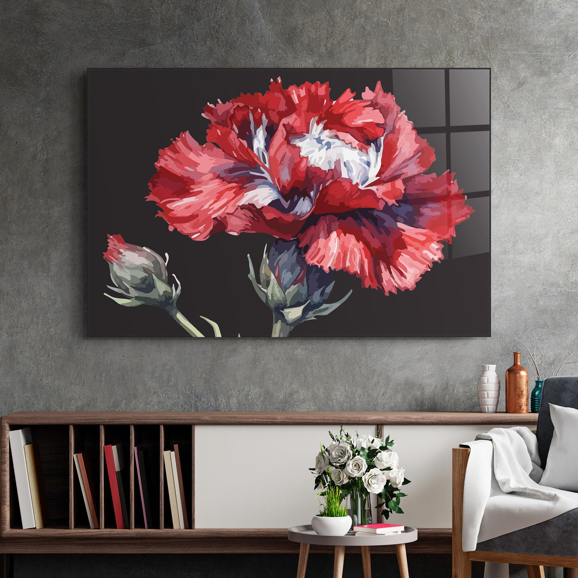 Glasbild Close Up Poppy mockup 2