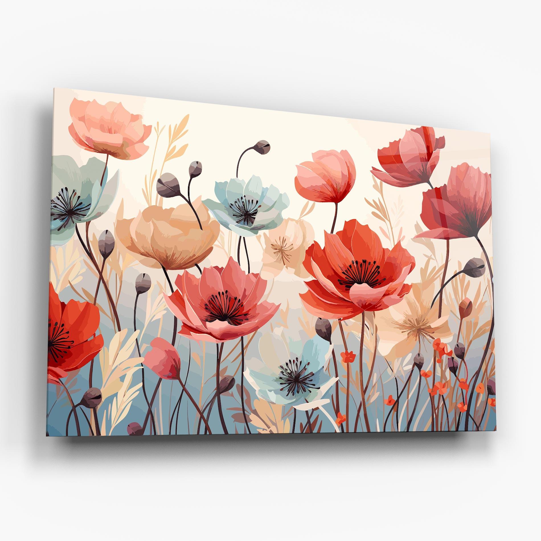 Glasbild Poppy Pretty Field mockup 6