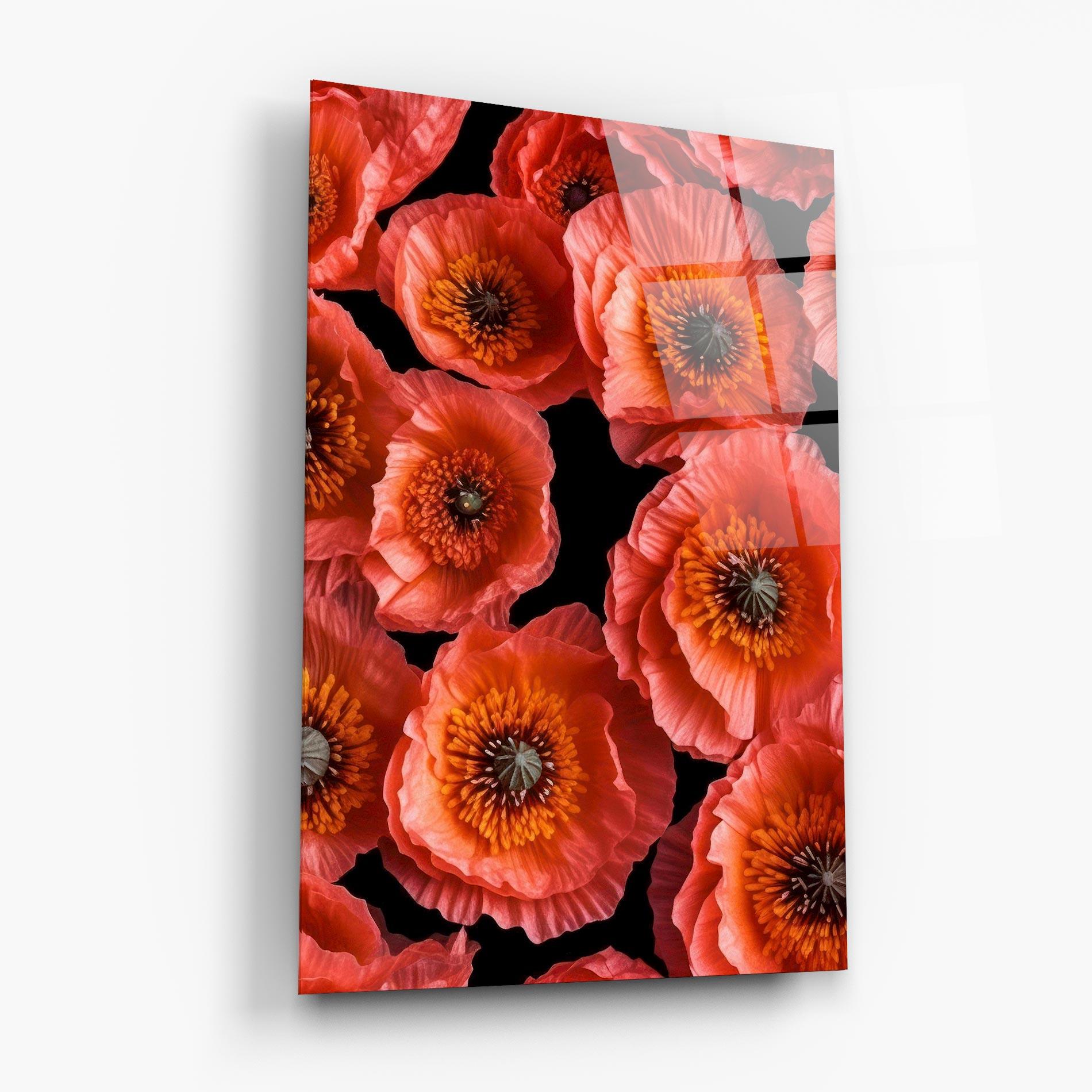 Glasbild Light Red Poppies mockup 6