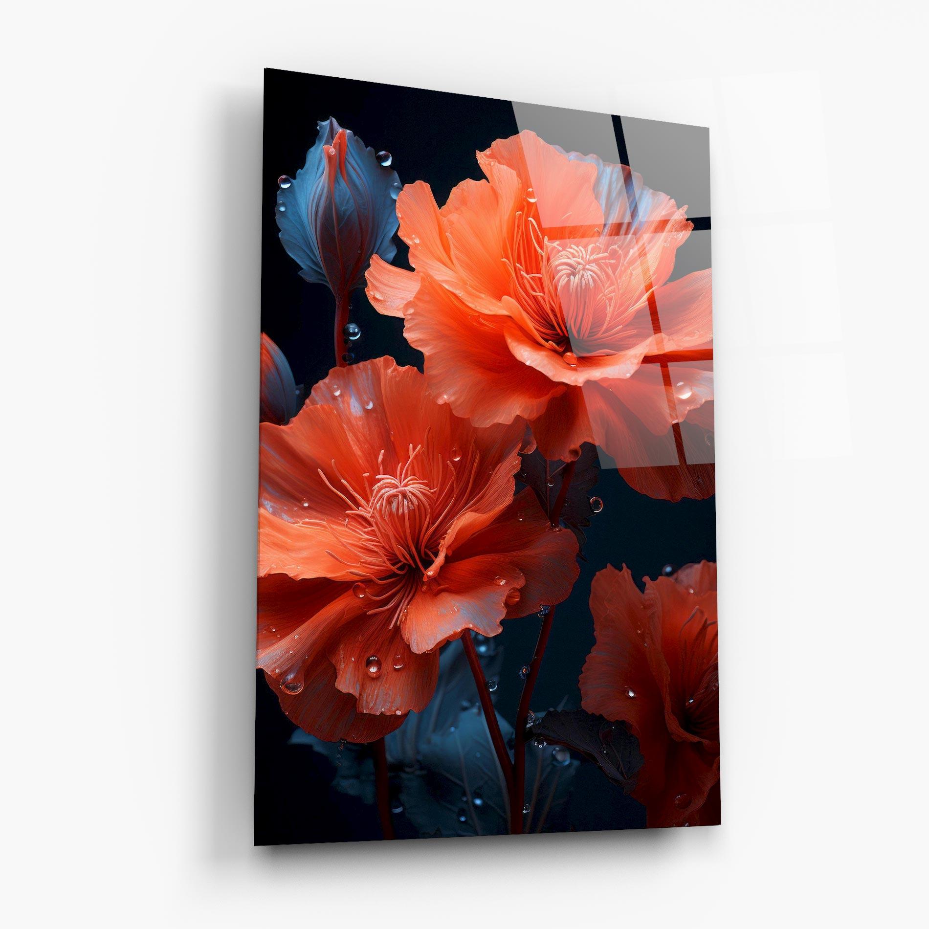 Glasbild Orange Poppy mockup 6
