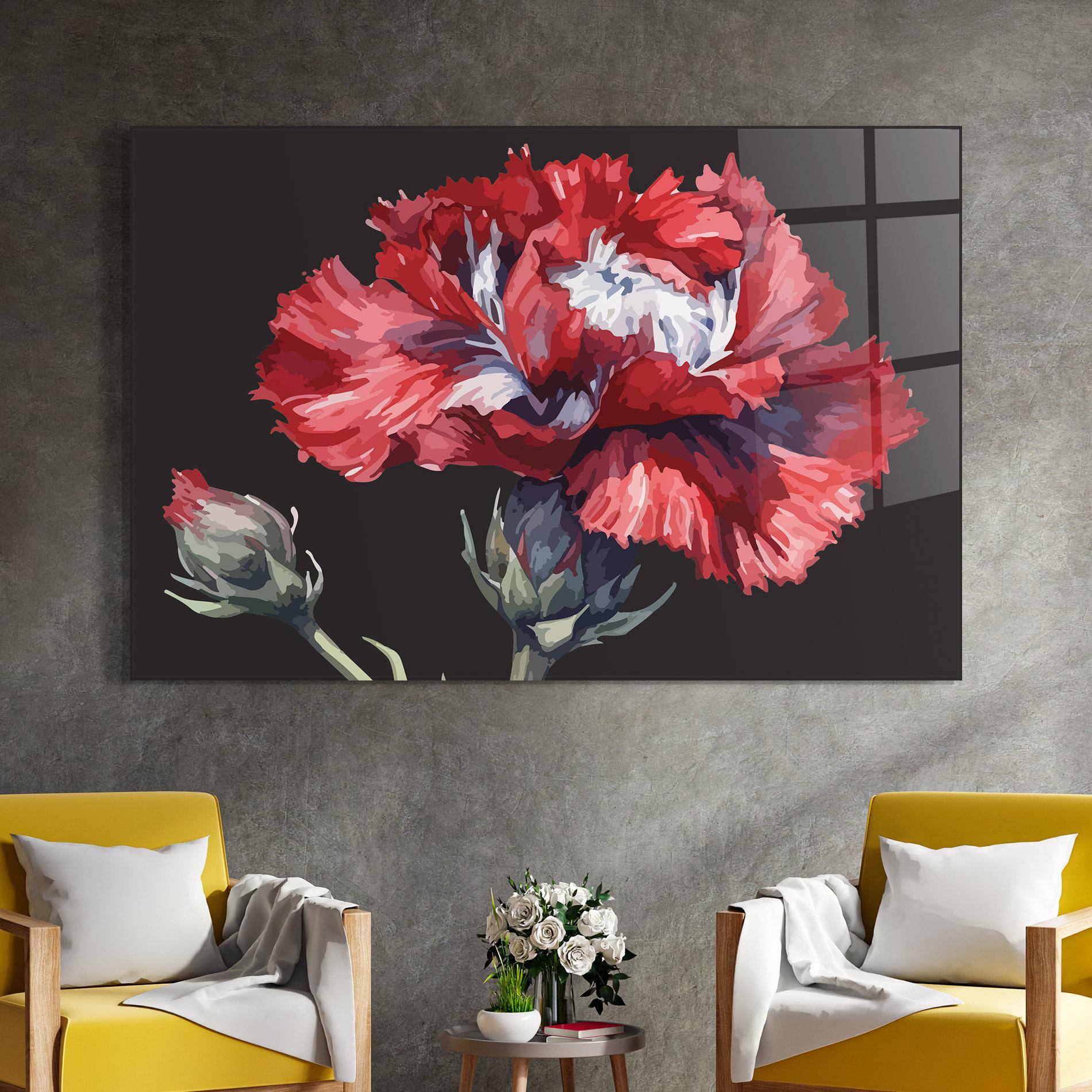 Glasbild Close Up Poppy mockup 4