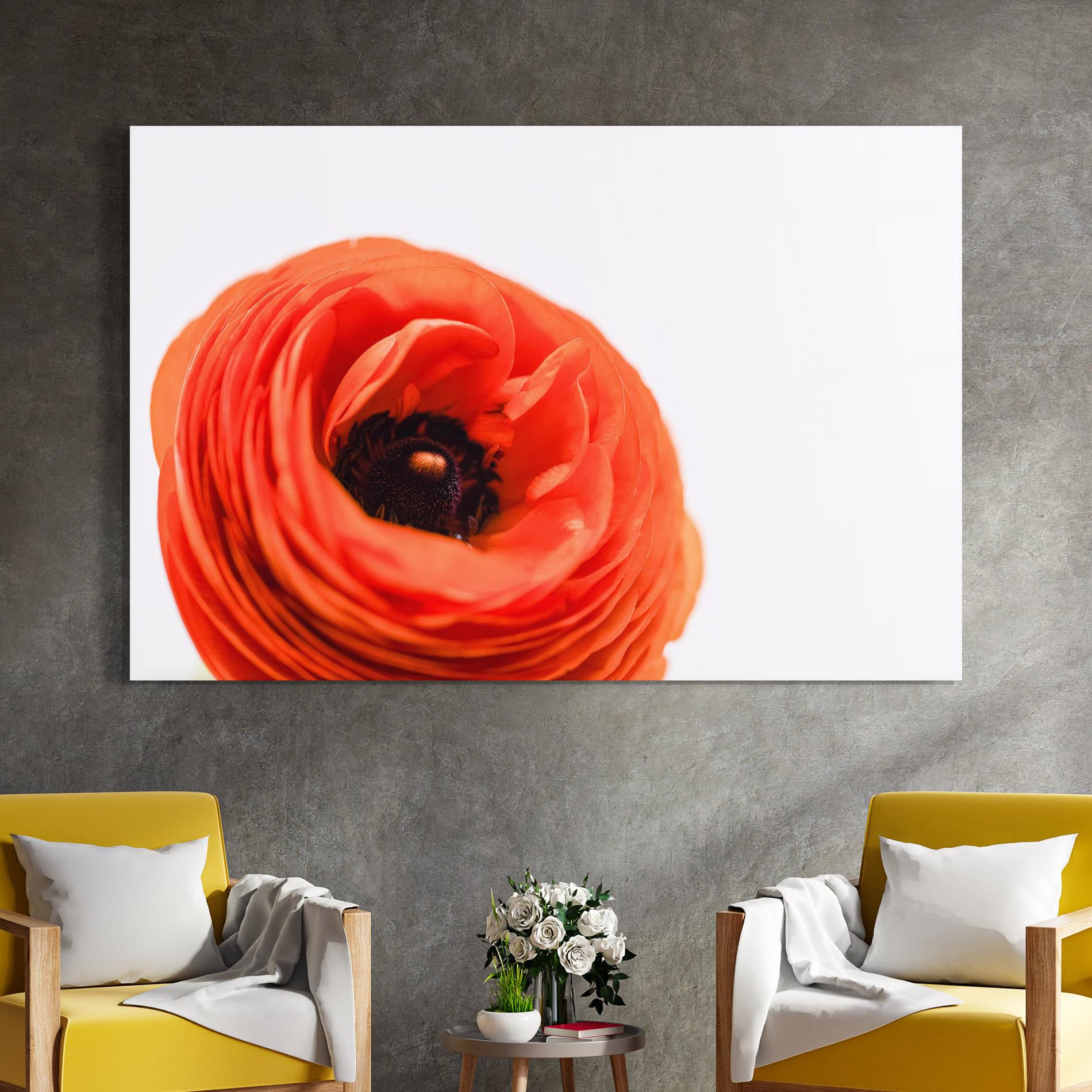 Glasbild Pretty Red Poppy mockup 4