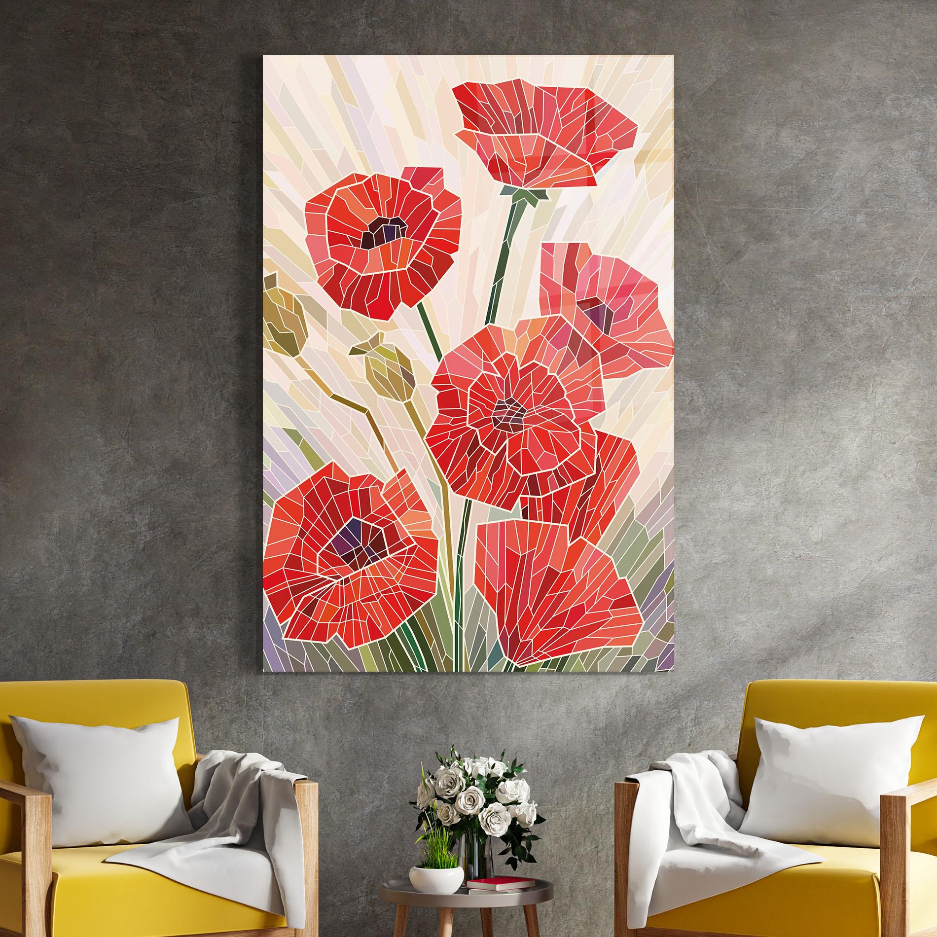 Glasbild Poppy Glass mockup 4