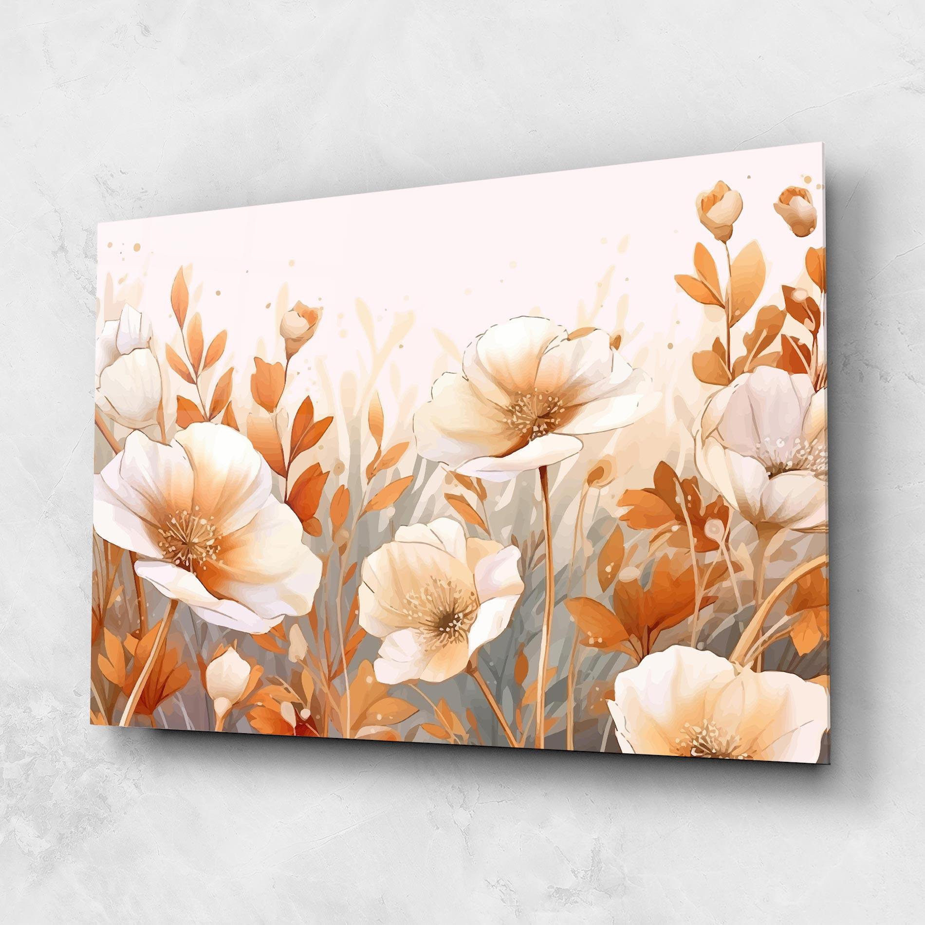 Glasbild Orange Cream Poppy mockup 1
