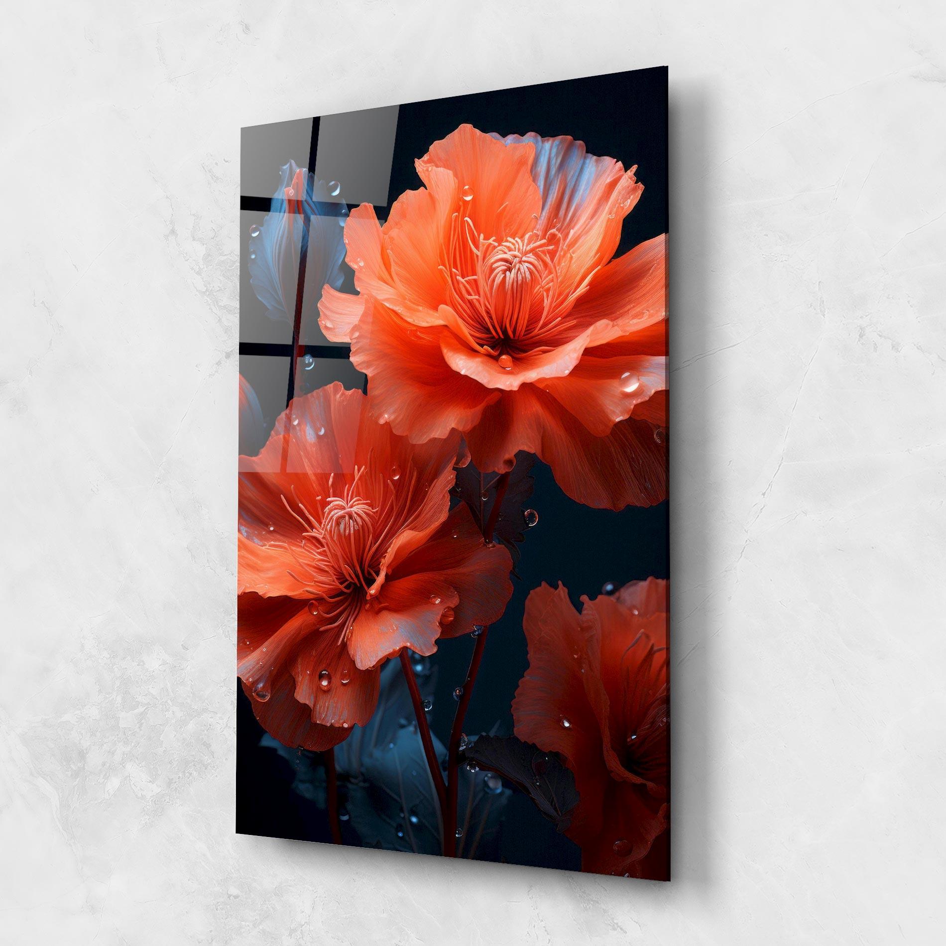 Glasbild Orange Poppy mockup 1
