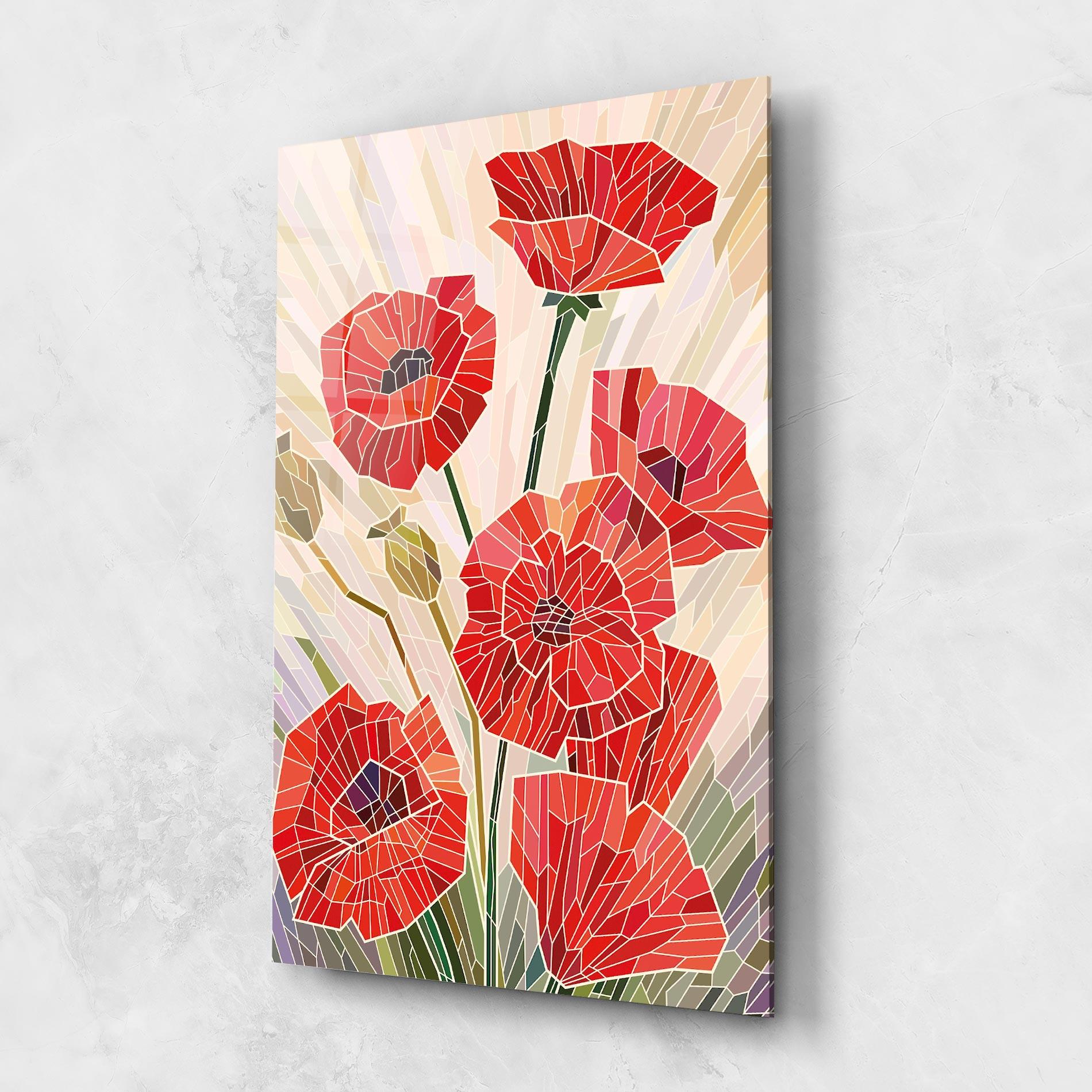 Glasbild Poppy Glass mockup 1