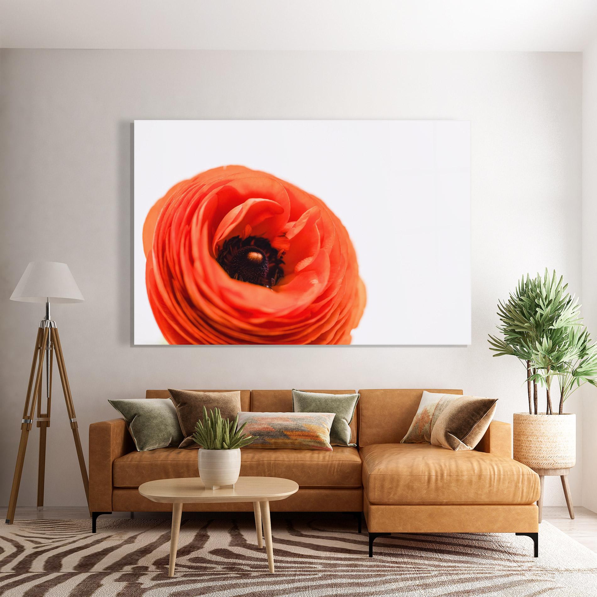 Glasbild Pretty Red Poppy mockup 7