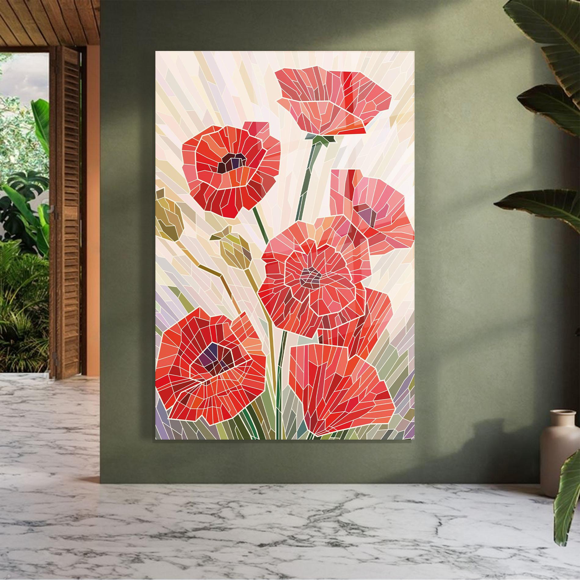 Glasbild Poppy Glass mockup 7