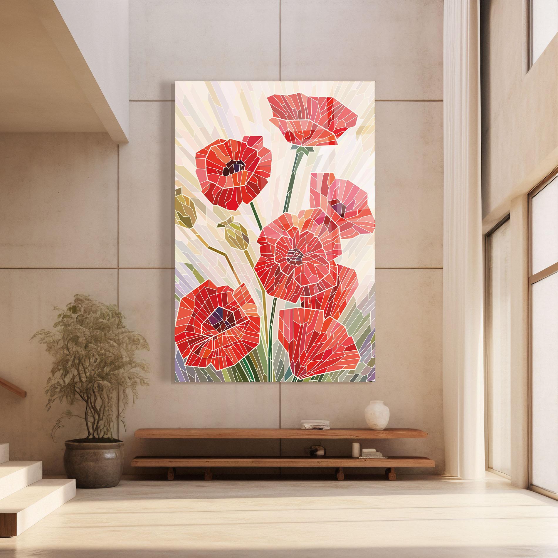 Glasbild Poppy Glass mockup 8