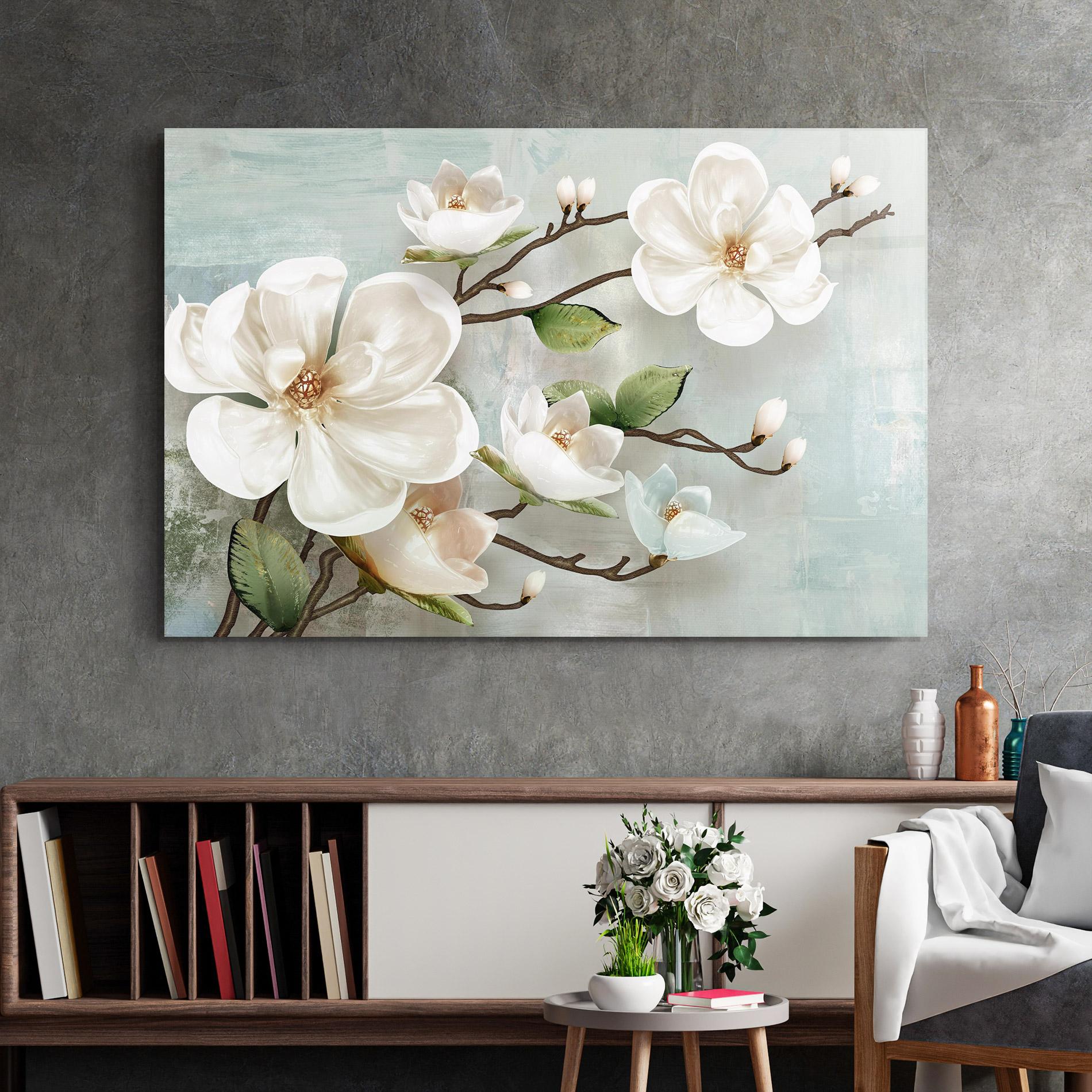 Glasbild Magnolino mockup 2